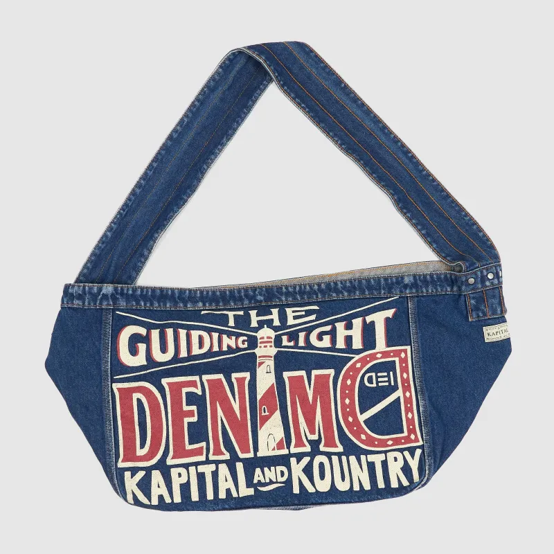 Kapital 13oz Denim "Guiding Light" News Paper Bag sold by DeeCee style