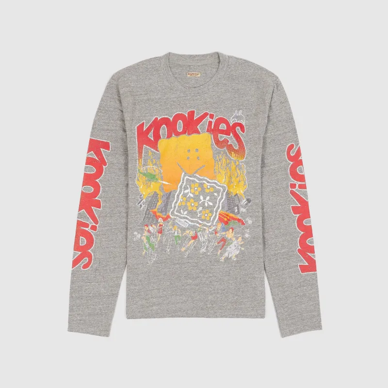 Kapital Buster Peckish Kookies Crew Neck Long Sleeve T-Shirt sold by DeeCee style