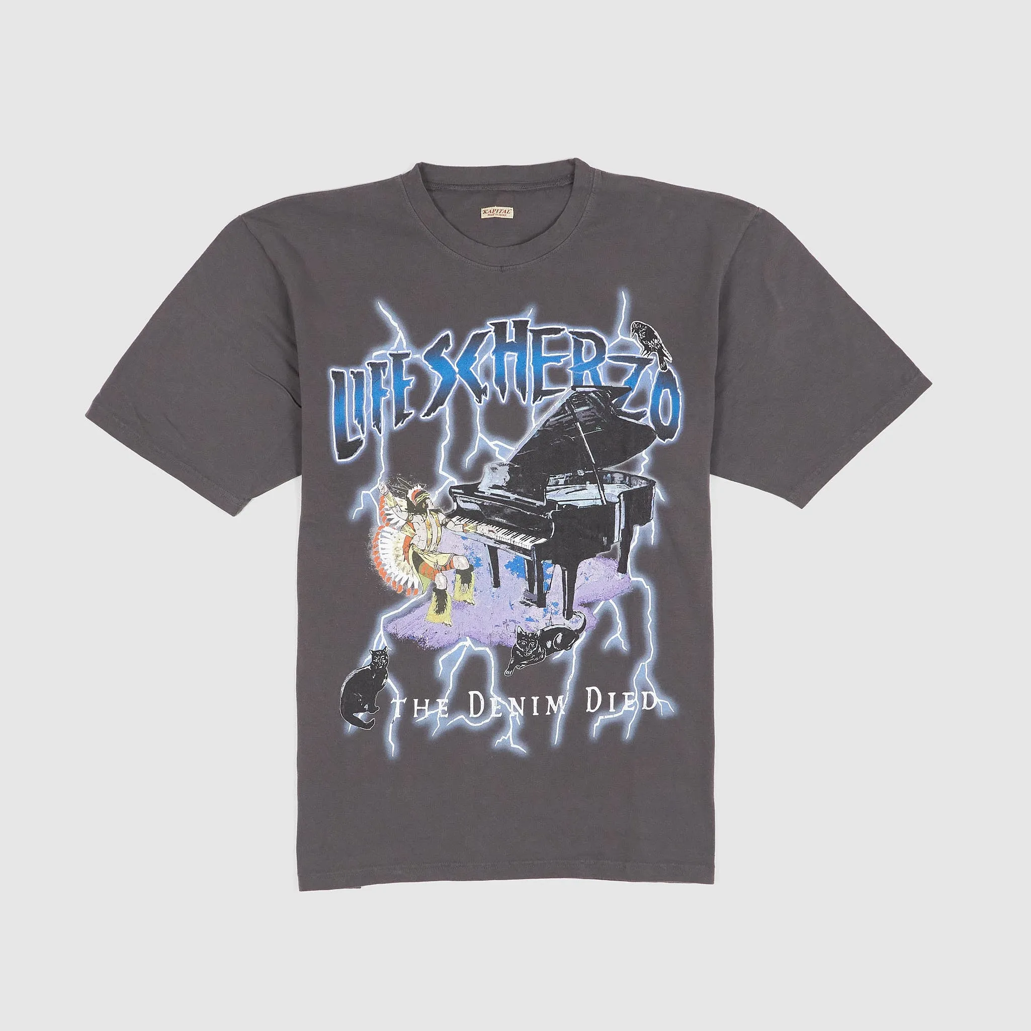 Kapital Lightning Piano Crew Neck T-Shirt sold by DeeCee style