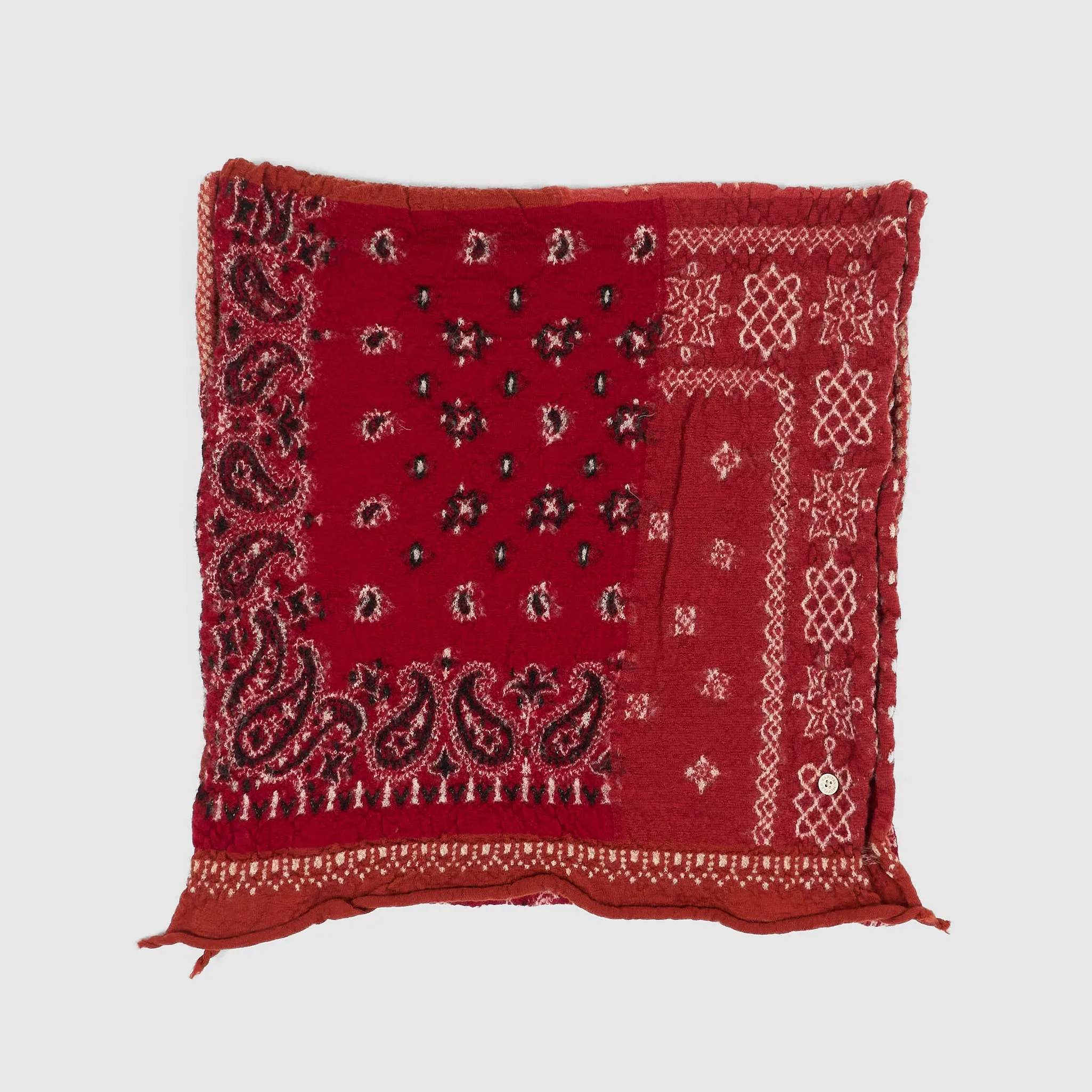 Kapital Fulling Wool "Happy Bandana" Patchwork Scarf sold by DeeCee style