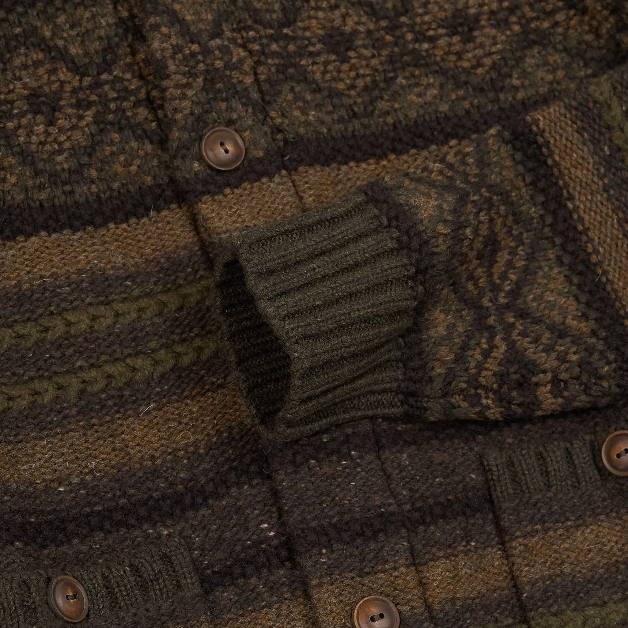 Double RL Knitted Wool-Cotton Shawl Cardigan sold by DeeCee style product image thumbnail 4