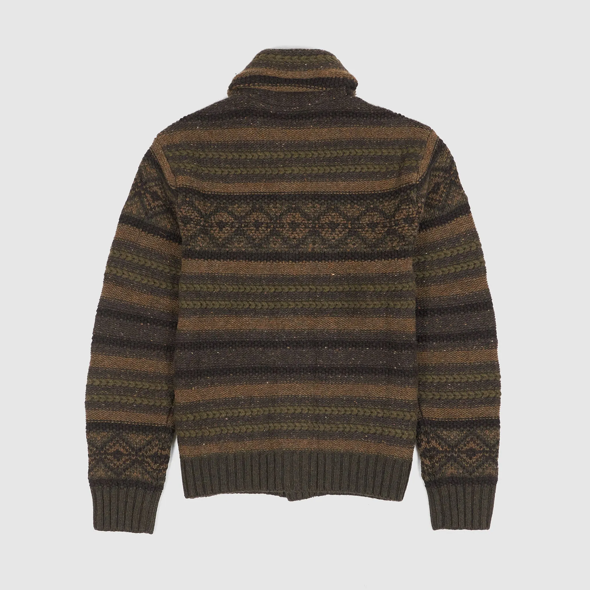 Double RL Knitted Wool-Cotton Shawl Cardigan sold by DeeCee style product image thumbnail 5