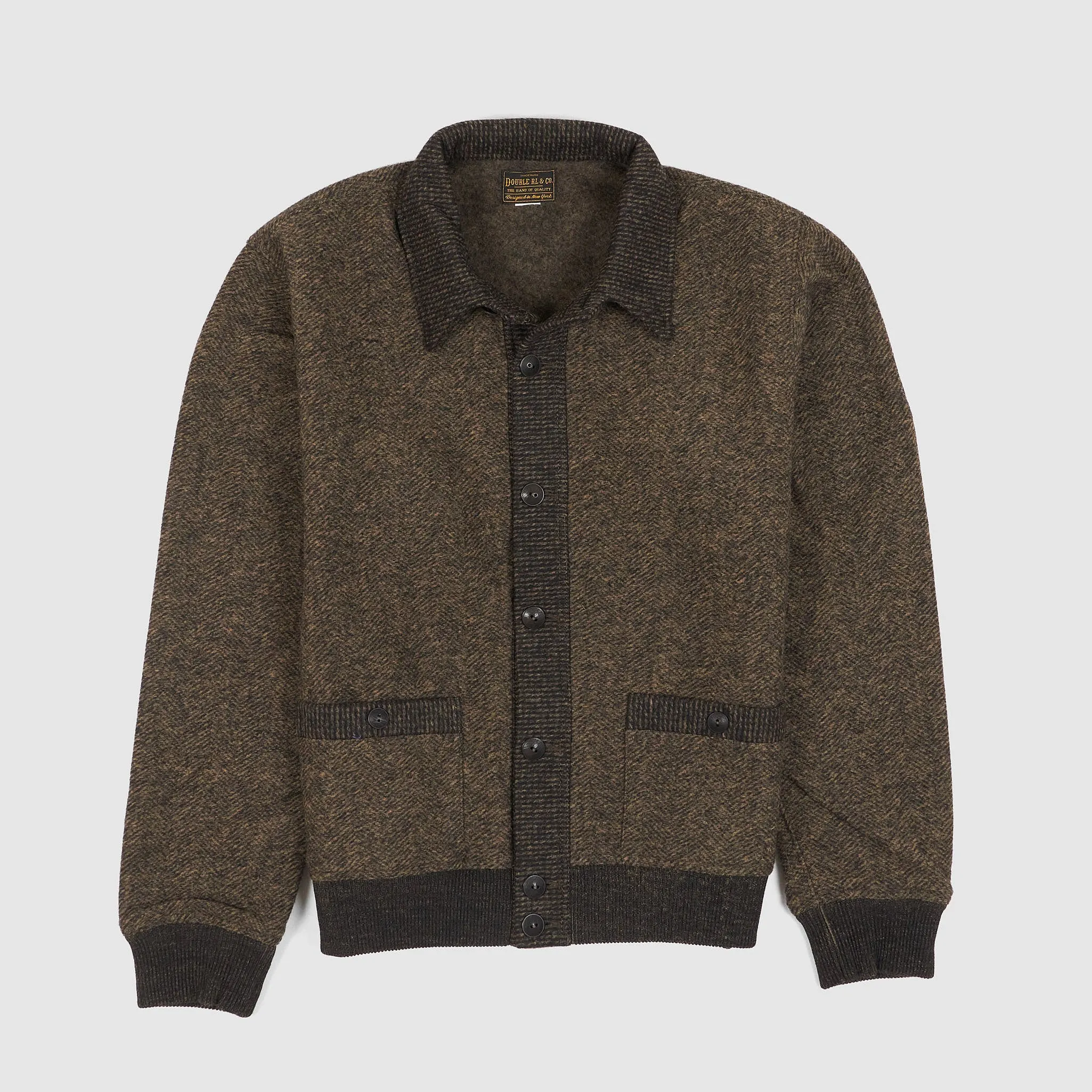 Double RL Double-Knit Tweed Cardigan sold by DeeCee style