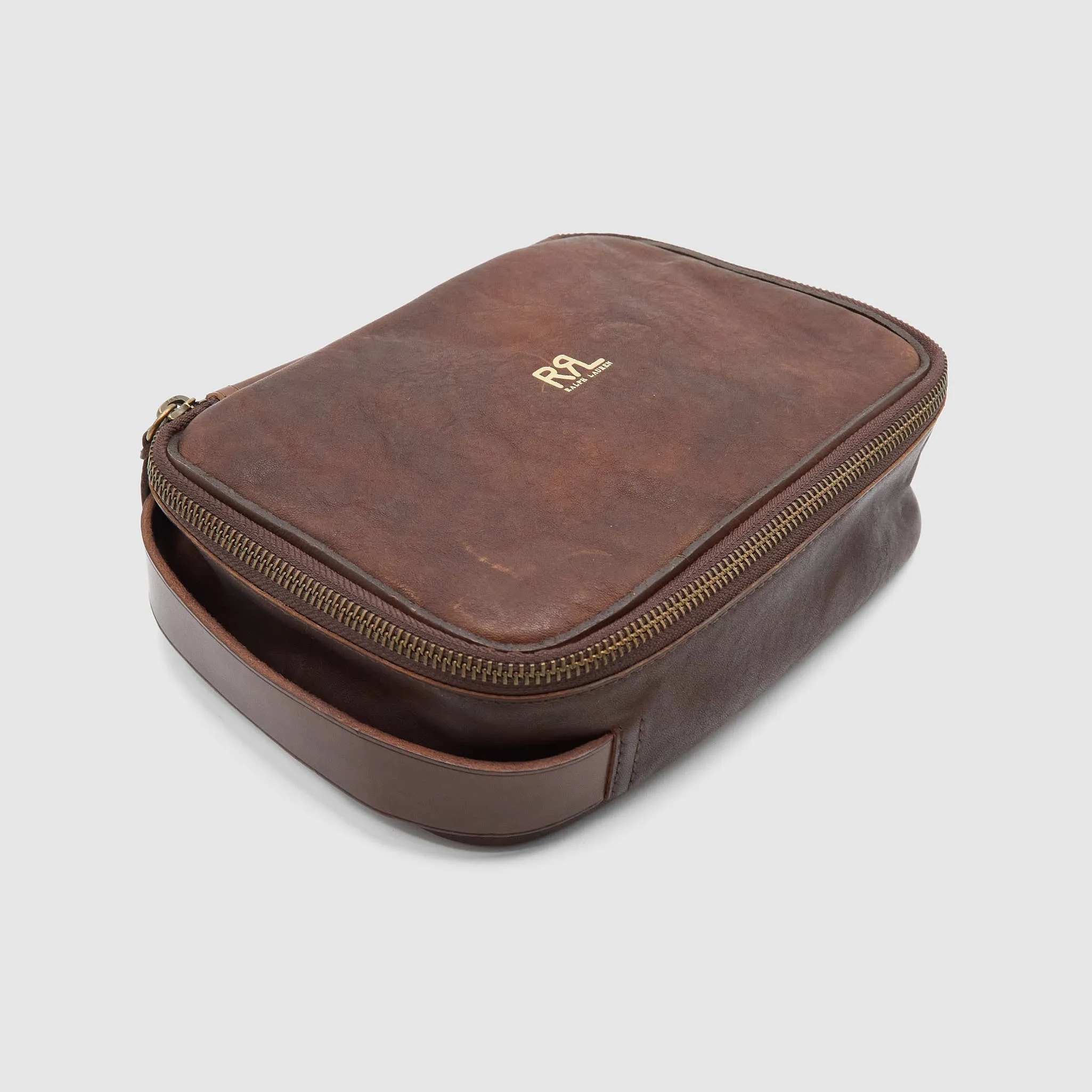 Double RL Large Leather Travel Pouch sold by DeeCee style product image thumbnail 3