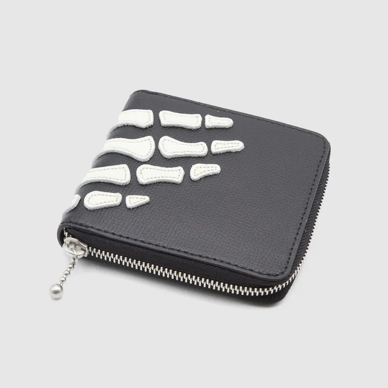Kapital Bones Leather Zip Wallet sold by DeeCee style