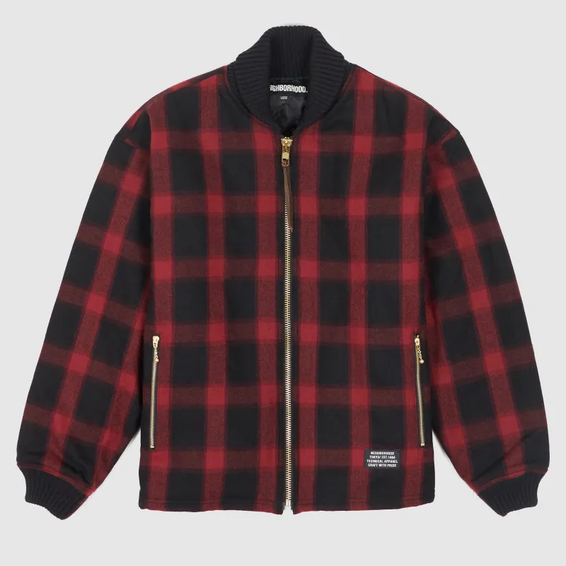 Neighborhood Buffalo Plaid Wool Blend Work Jacket sold by DeeCee style