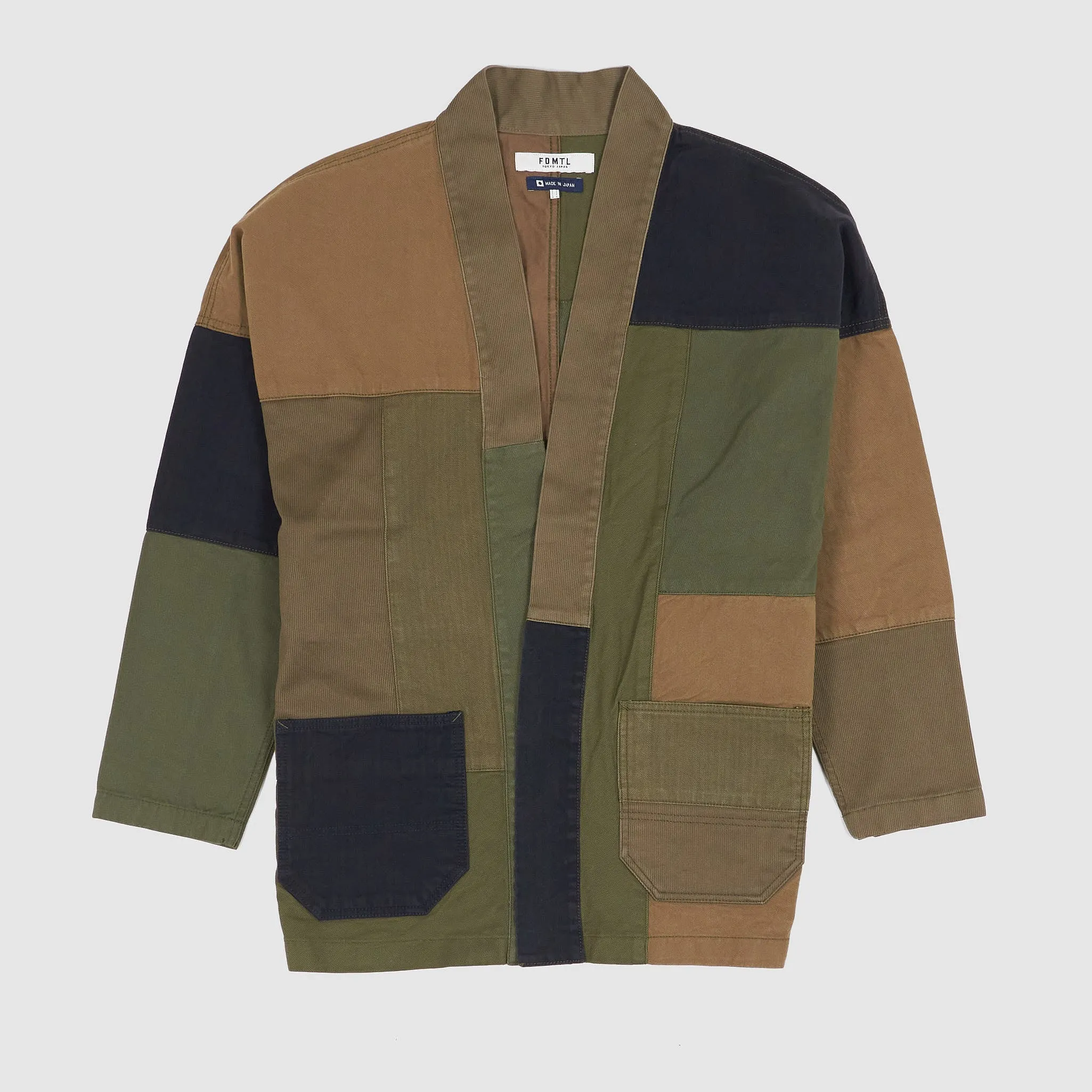 FDMTL Rinsed Military Patchwork Haori Jacket sold by DeeCee style