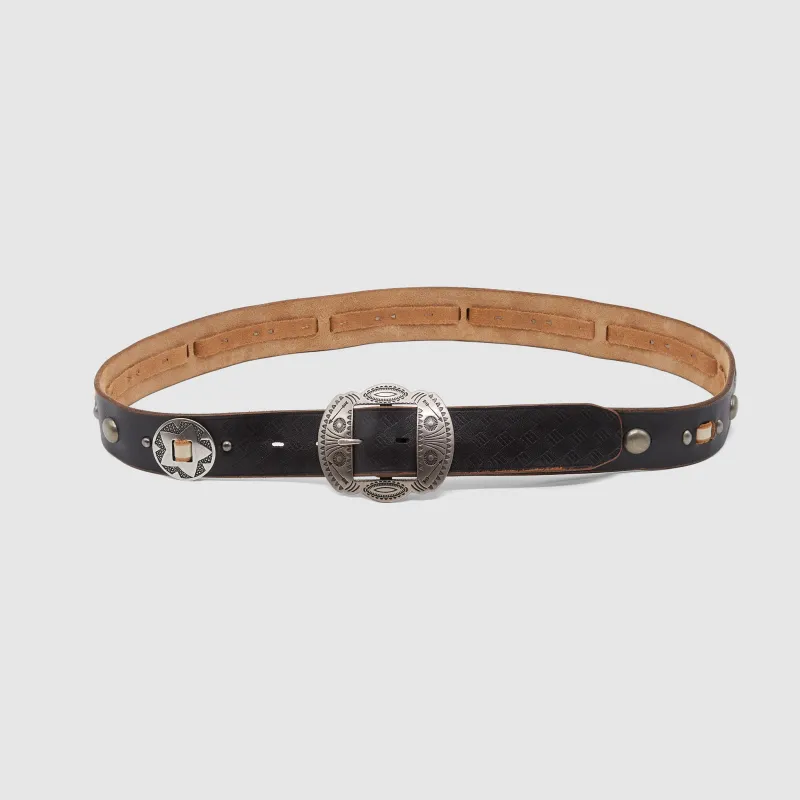 HTC Concho Leather Belt w/ Studs sold by DeeCee style