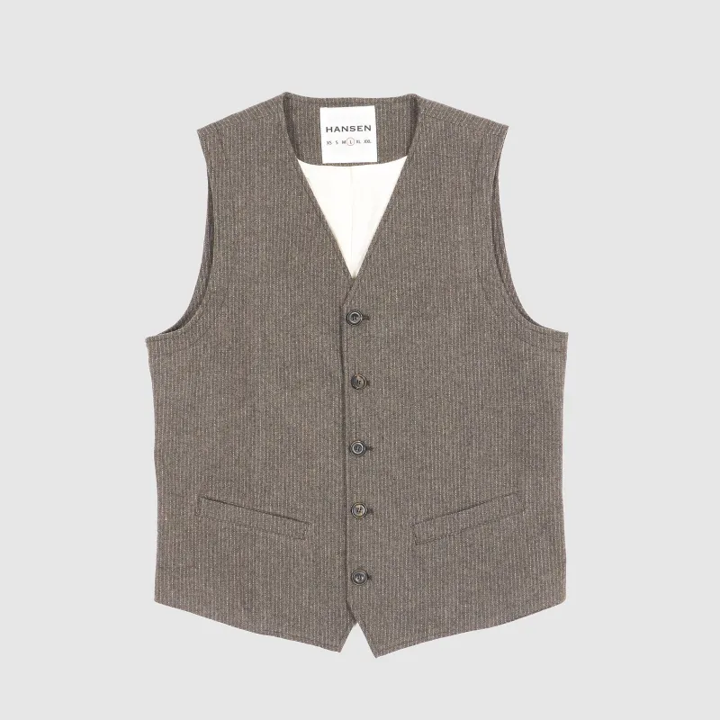 Hansen Pinstripe  Wool Waistcoat sold by DeeCee style