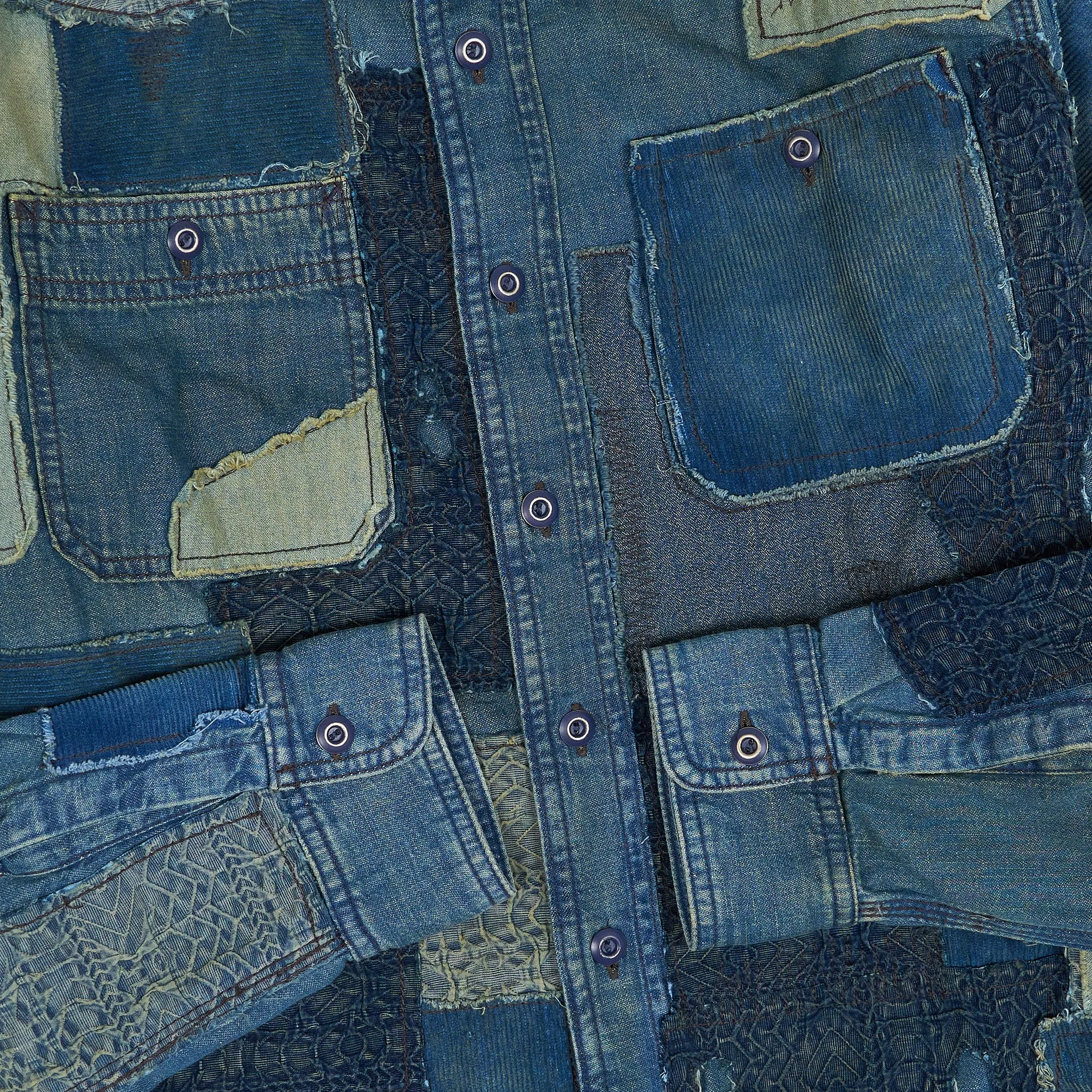 Double RL Patchwork Indigo Denim Overshirt sold by DeeCee style product image thumbnail 3