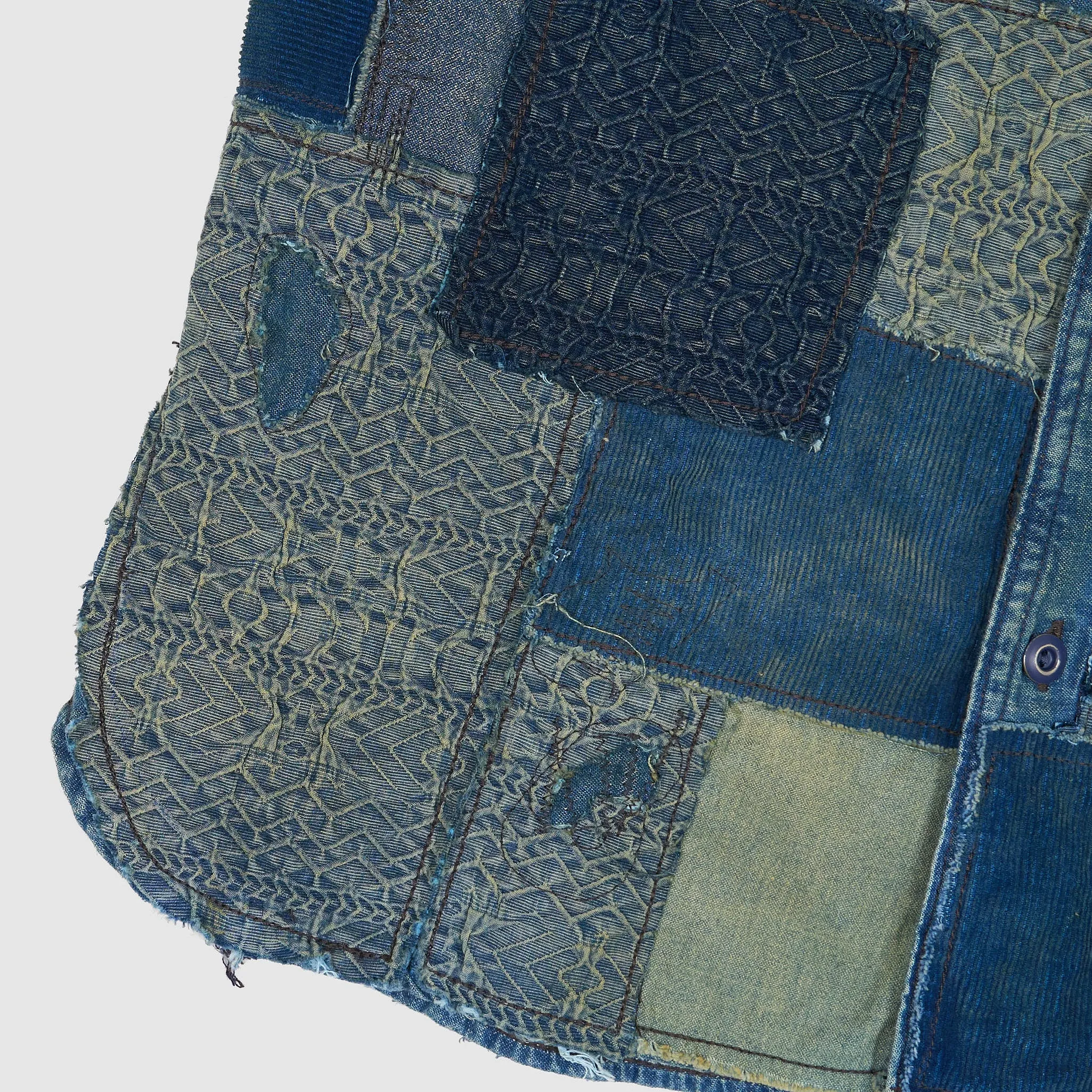 Double RL Patchwork Indigo Denim Overshirt sold by DeeCee style product image thumbnail 4