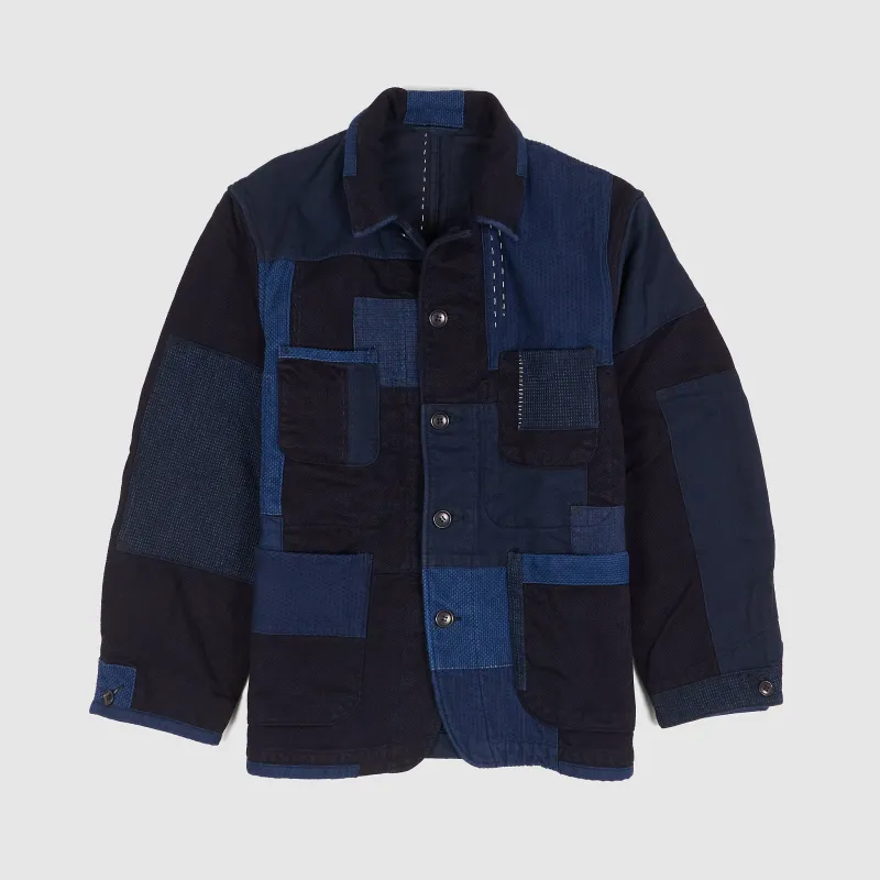 Blue Blue Japan Indigo Sashiko  Coverall Blazer Jacket sold by DeeCee style