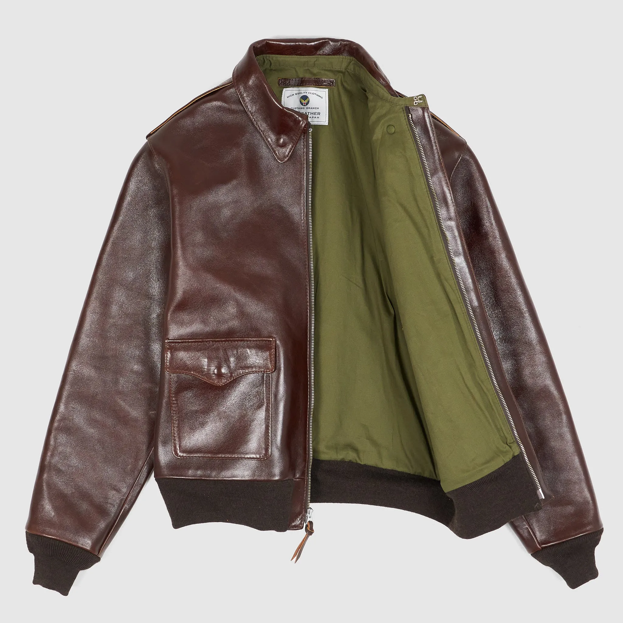 Y'2 Leather A-2 Vegetable Tanned Horse Leather Jacket sold by DeeCee style product image thumbnail 2