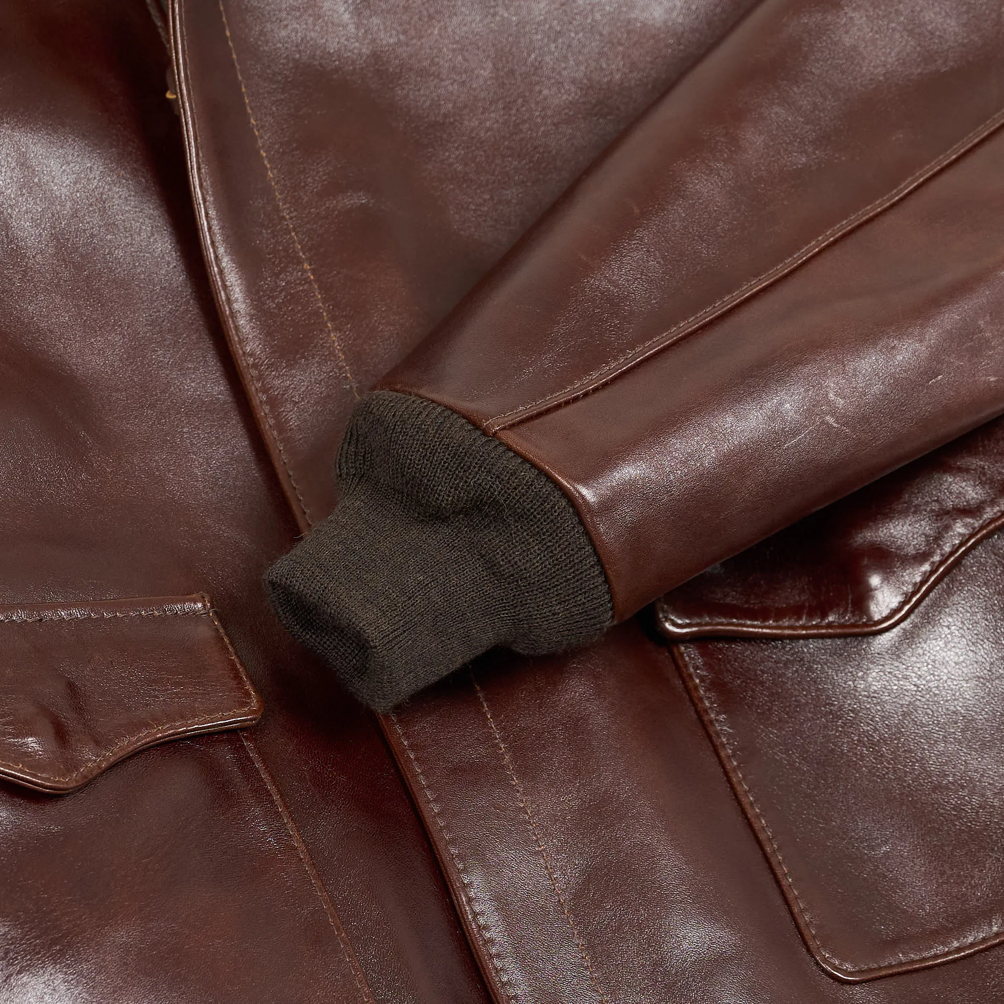 Y'2 Leather A-2 Vegetable Tanned Horse Leather Jacket sold by DeeCee style product image thumbnail 5