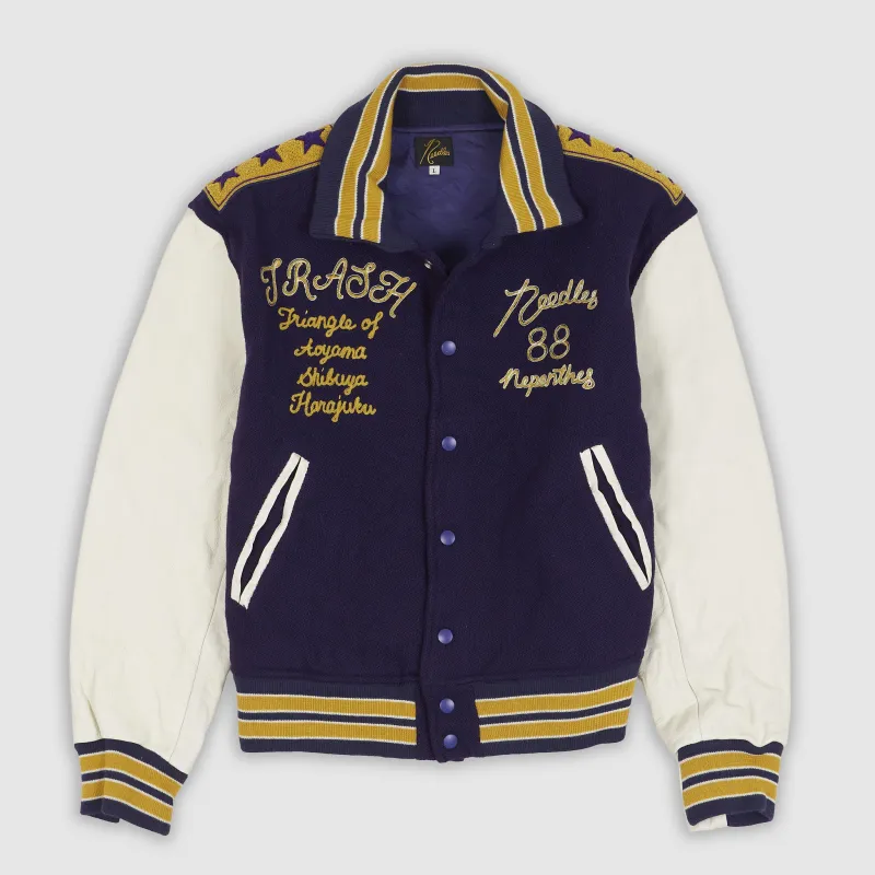 Needles Japan Letterman Wool Varsity Jacket sold by DeeCee style