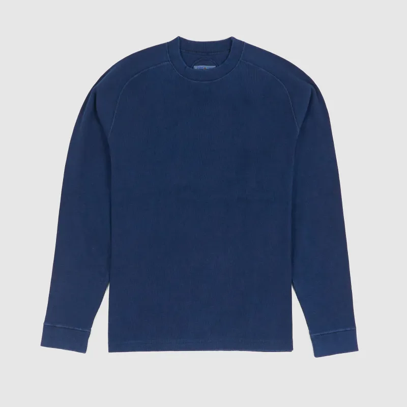 Blue Blue Japan Indigo Slub Cotton Crewneck sold by DeeCee style