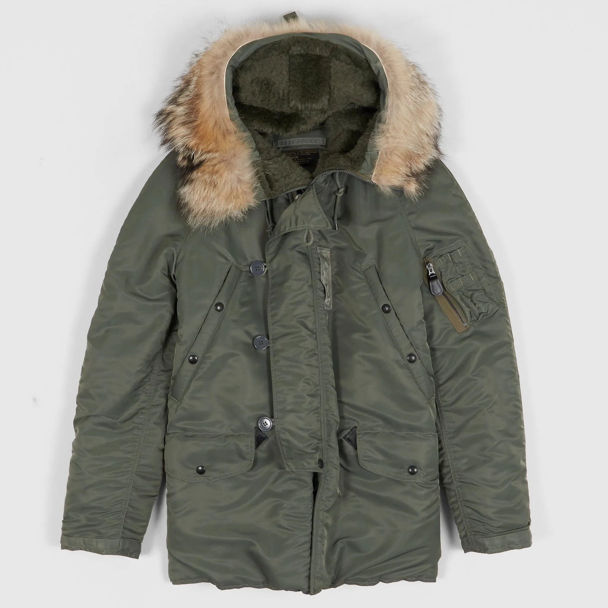 Buzz Rickson's N-3B Cold Weather Flight Combat Parka sold by DeeCee style