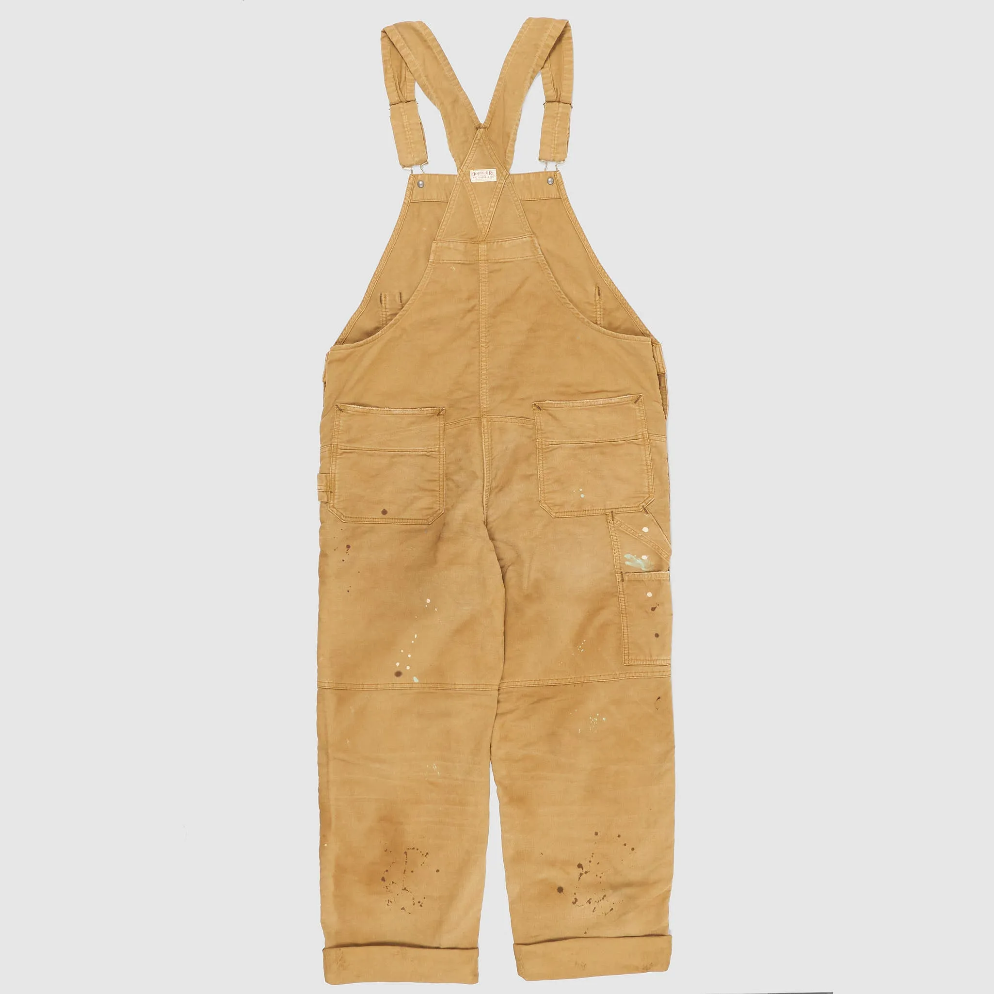 Double RL Brown Duck Canvas Bib Overall Paint-Splattered sold by DeeCee style product image thumbnail 2
