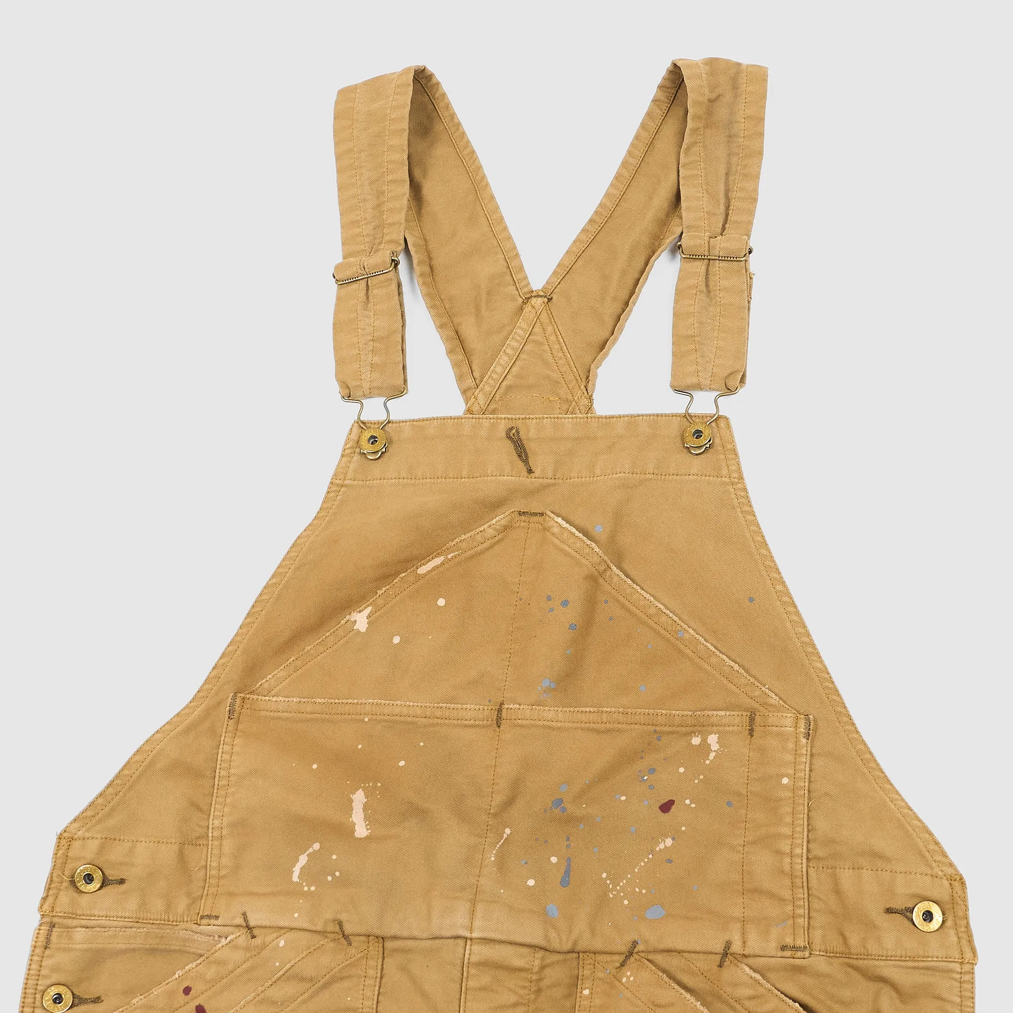 Double RL Brown Duck Canvas Bib Overall Paint-Splattered sold by DeeCee style product image thumbnail 4