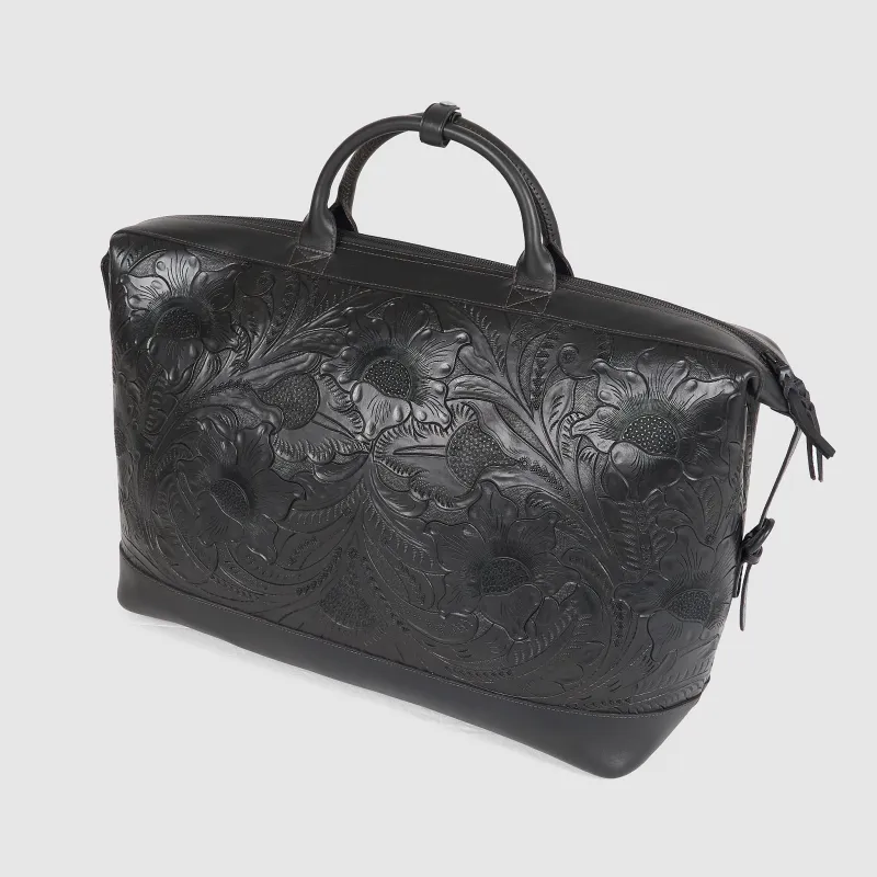 Double RL Hand Tooled Large Leather Bag sold by DeeCee style