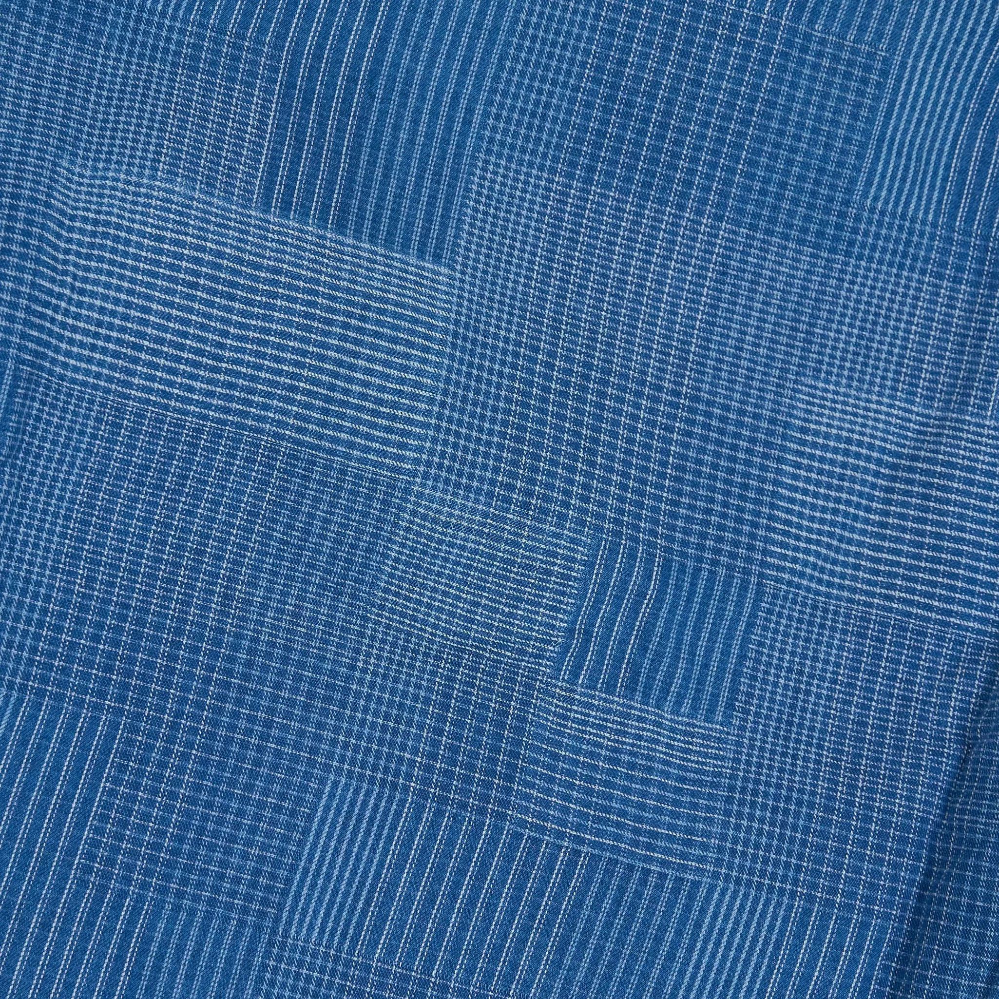 Sugar Cane Jacquard Woven Patchwork Plaid Work Shirt sold by DeeCee style product image thumbnail 4