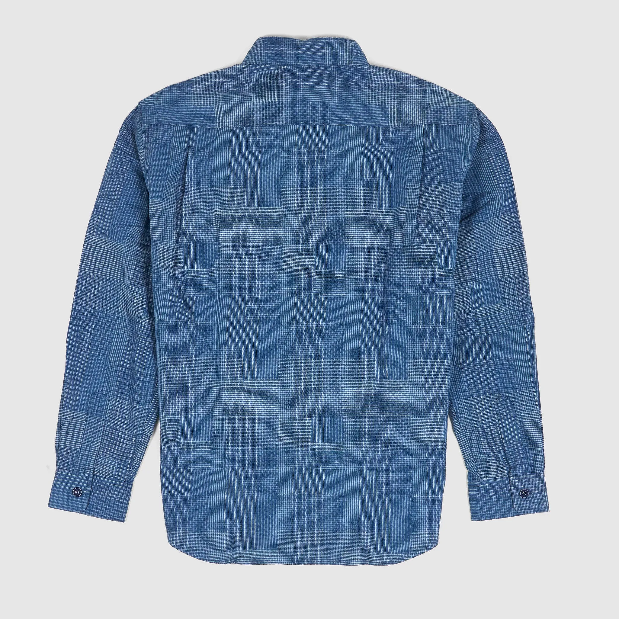 Sugar Cane Jacquard Woven Patchwork Plaid Work Shirt sold by DeeCee style product image thumbnail 5