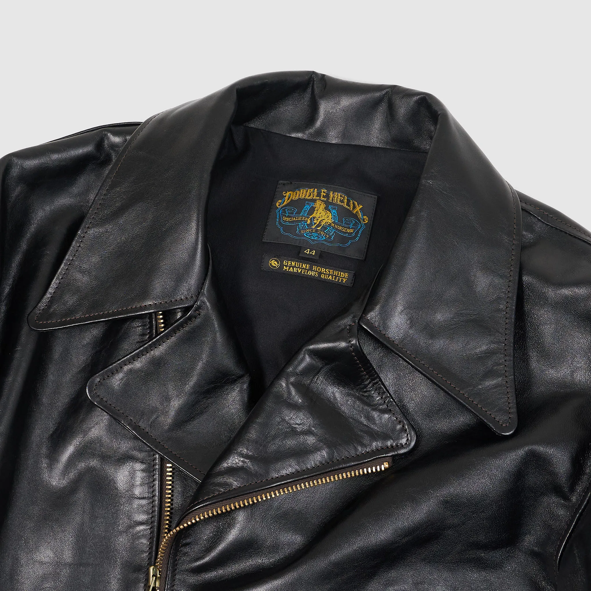 Double Helix D-Pocket Frisco Horsehide Leather Jacket sold by DeeCee style product image thumbnail 3