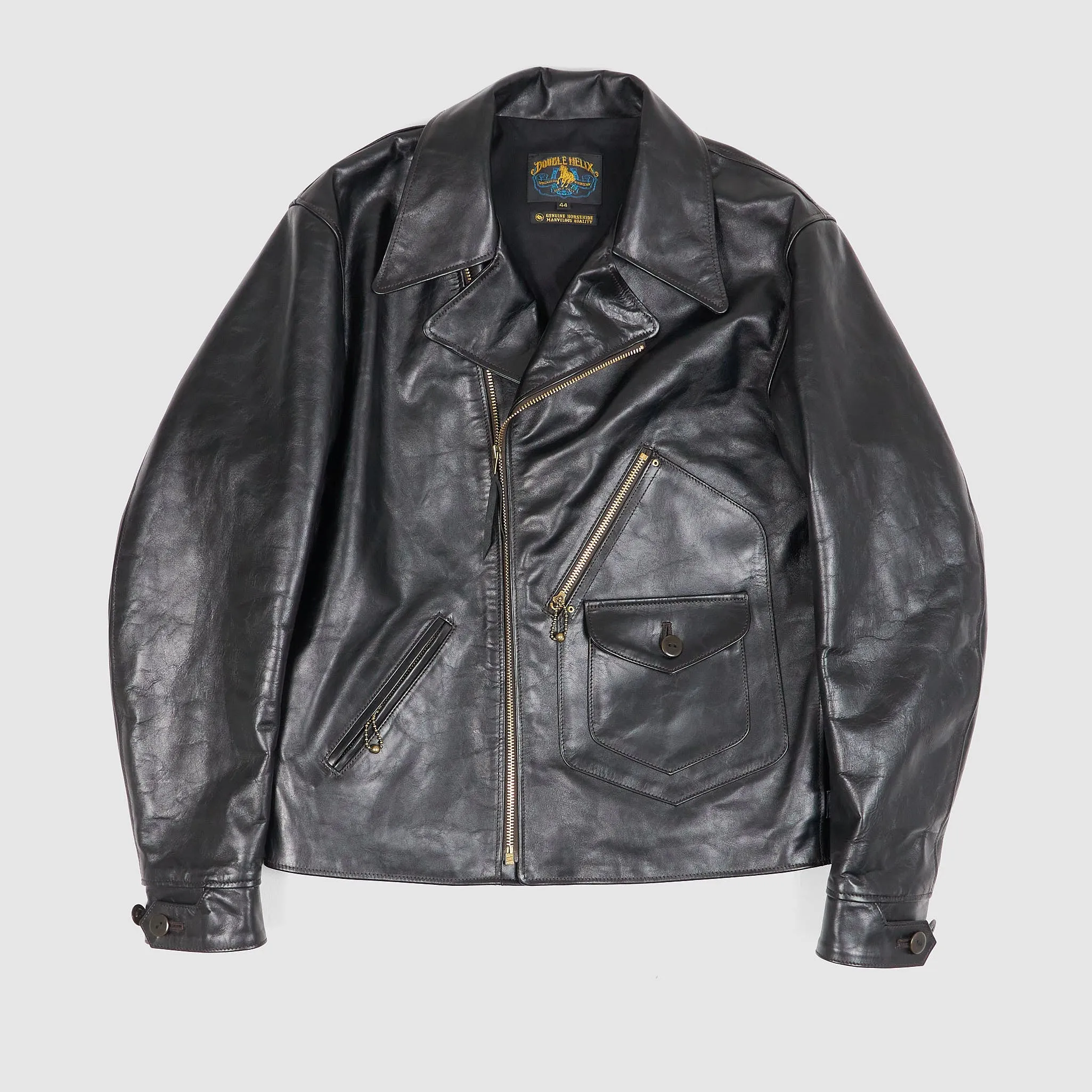 Double Helix D-Pocket Frisco Horsehide Leather Jacket sold by DeeCee style