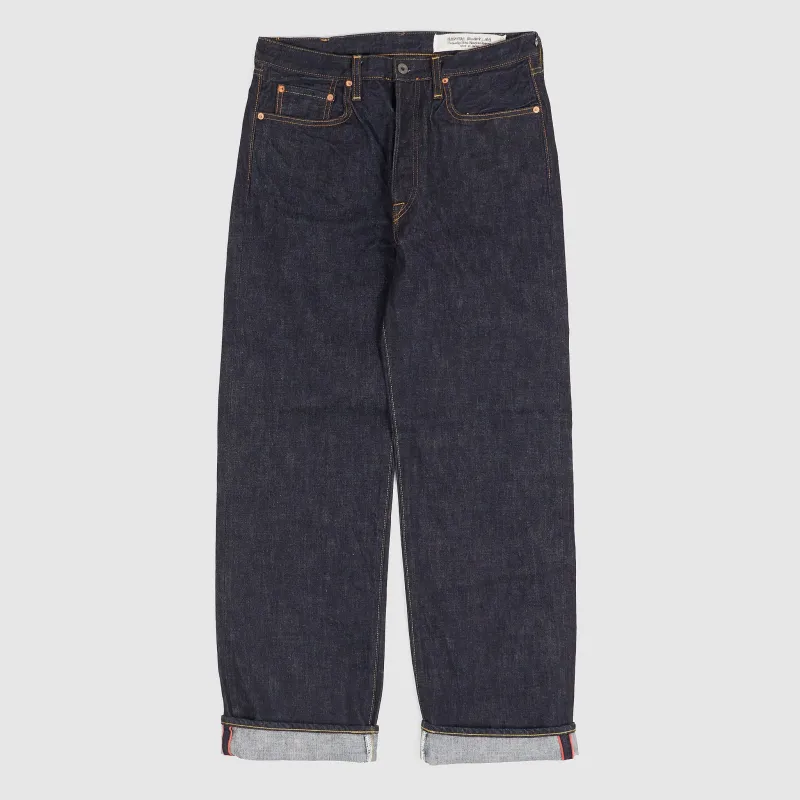 Kapital 5-Pocket 14oz Denim Monkey TH Straight Jeans made by Kapital