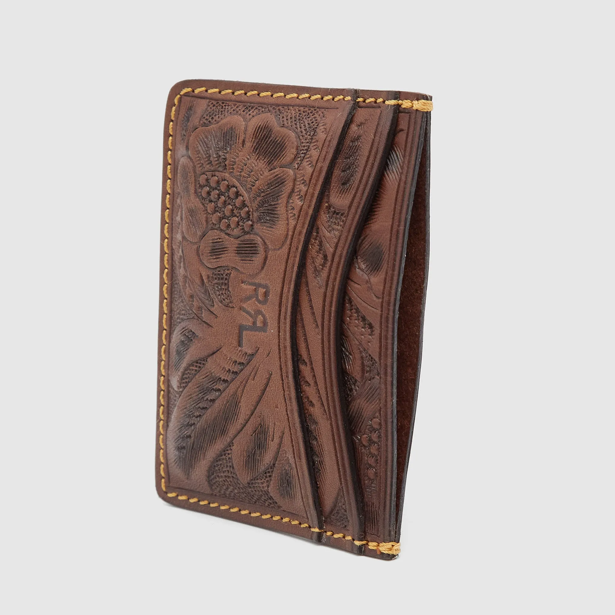 Double RL Handtooled Leather Cardholder sold by DeeCee style product image thumbnail 4