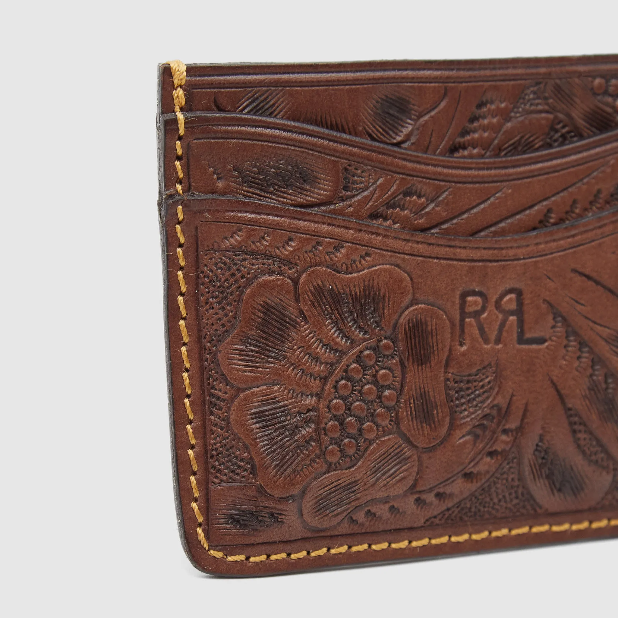Double RL Handtooled Leather Cardholder sold by DeeCee style product image thumbnail 5