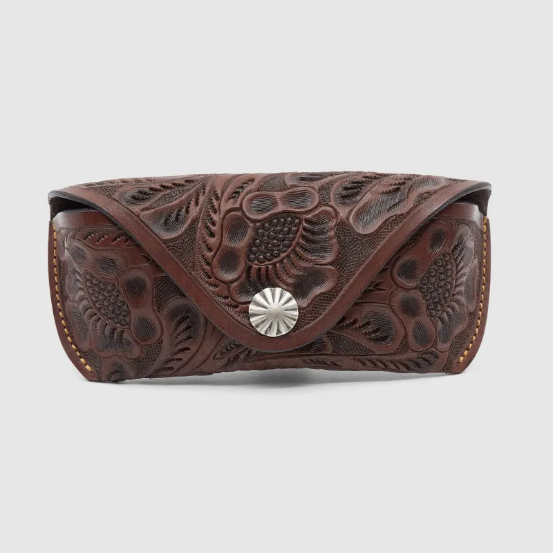 Double RL Hand-Tooled Leather Glasses Case sold by DeeCee style