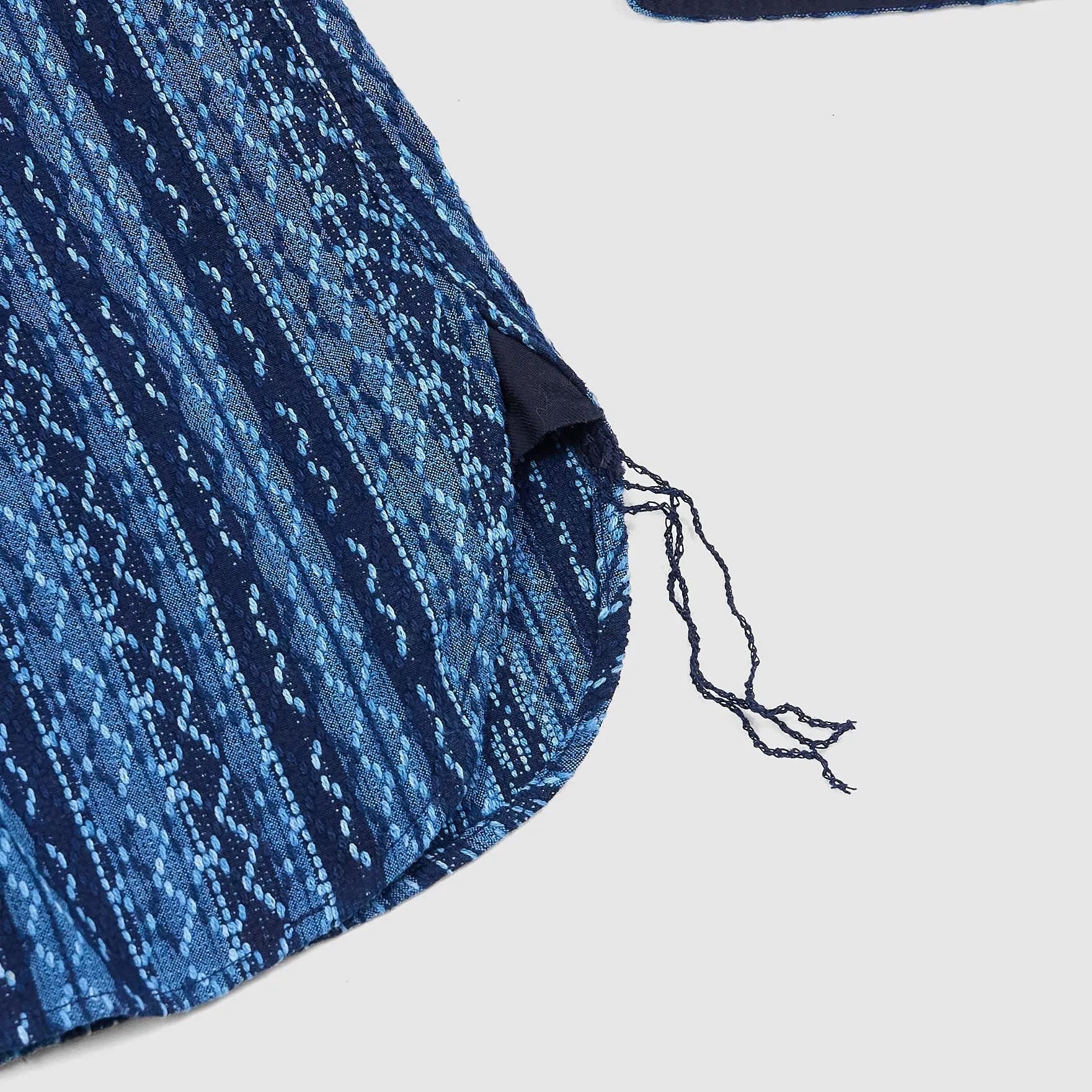 Samurai Jeans Jacquard Striped Natural Indigo Long Sleeve Shirt sold by DeeCee style product image thumbnail 5