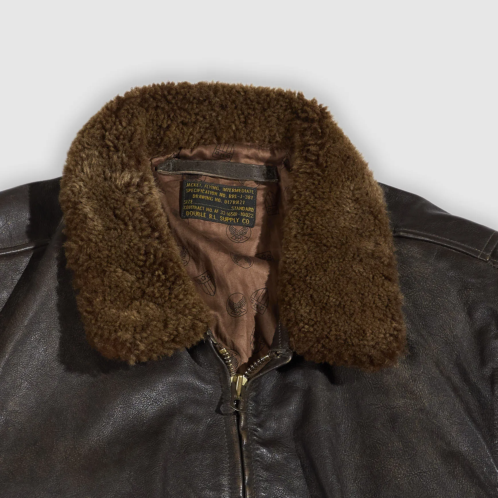 Double RL Leather Bomber Jacket sold by DeeCee style product image thumbnail 4