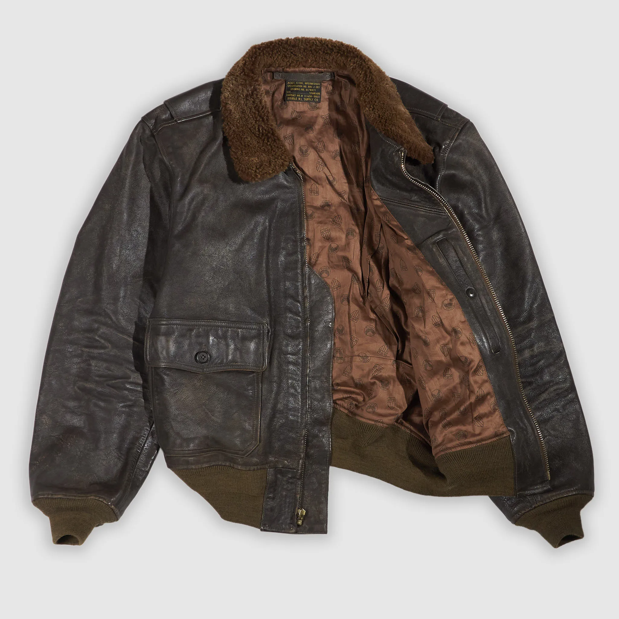 Double RL Leather Bomber Jacket sold by DeeCee style product image thumbnail 2