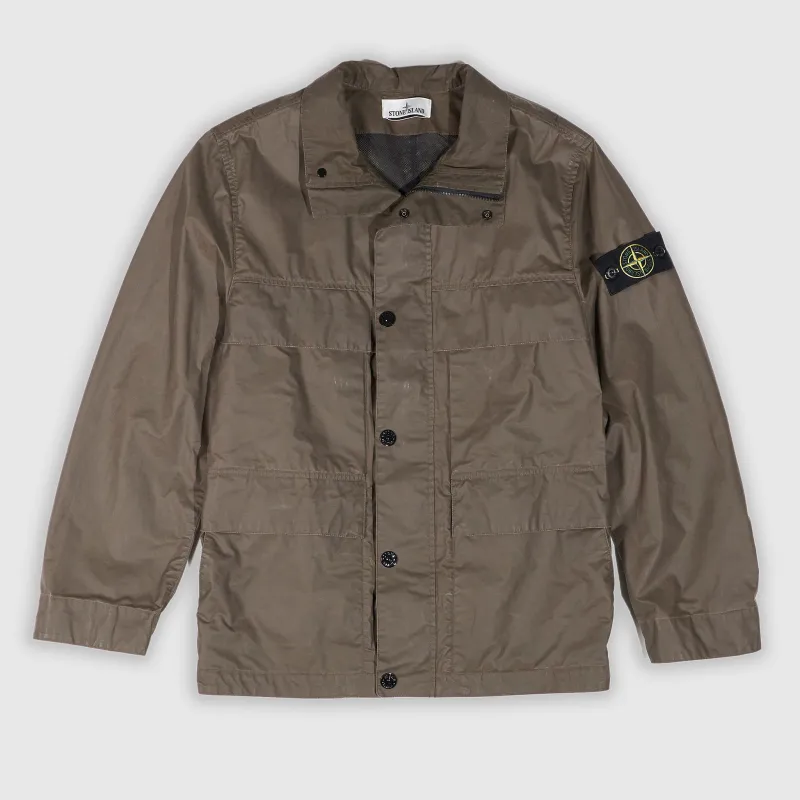 Stone Island Waxed Pigment Wax Finish Cotton Field Jacket made by Stone Island