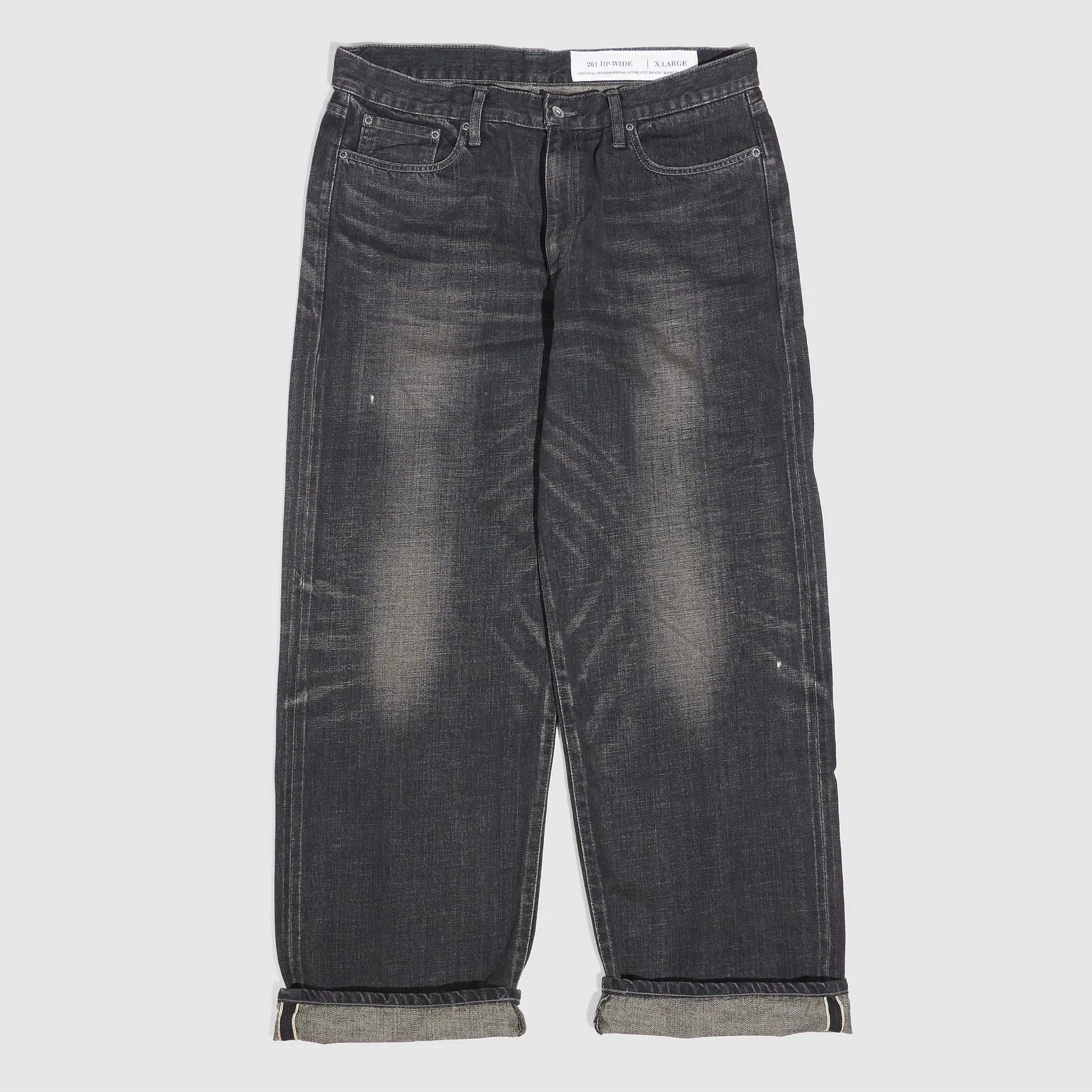 Neighborhood 5-P Timeworn Wide Jeans sold by DeeCee style