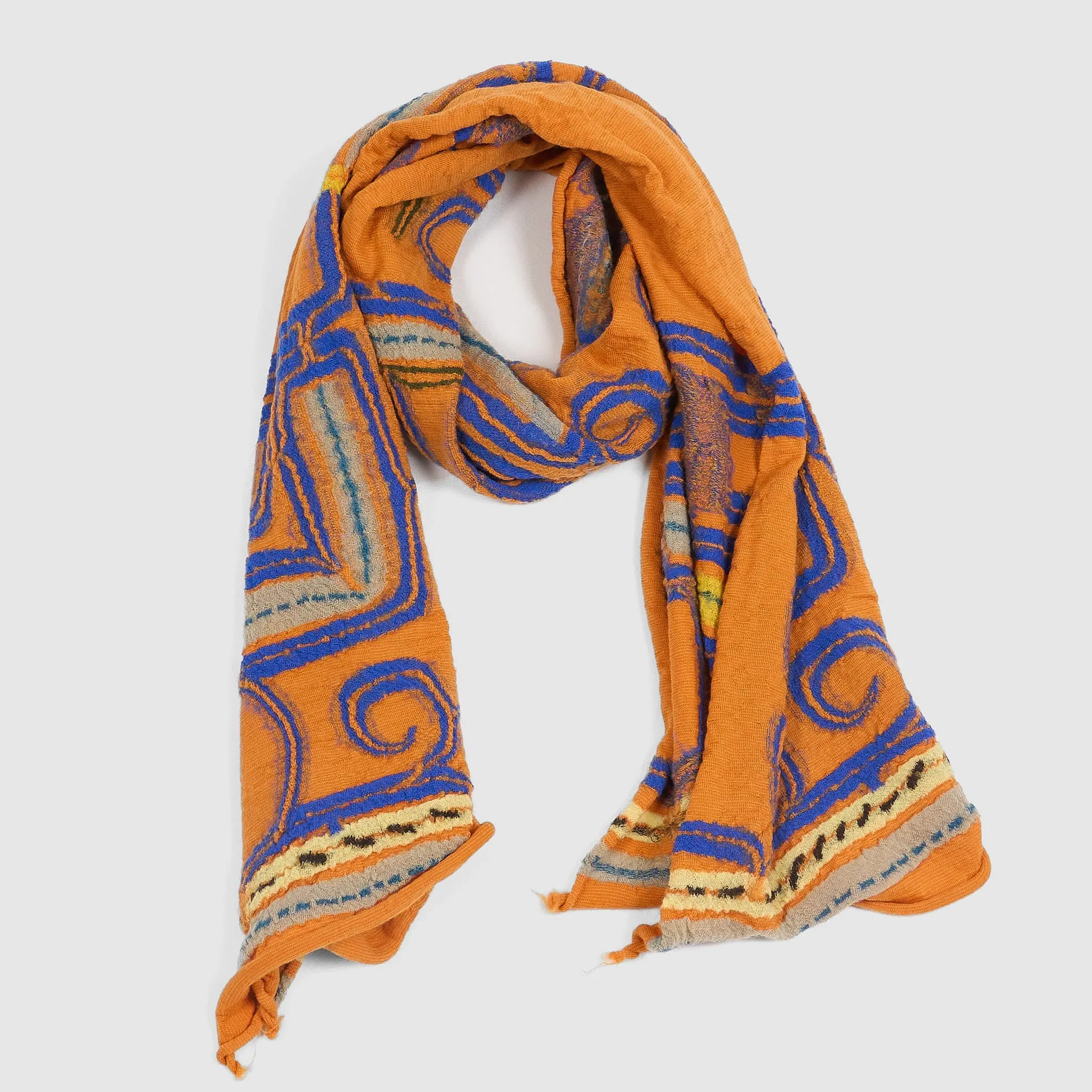 Kapital Fullig Happy Pop Ainu Wool Scarfs sold by DeeCee style