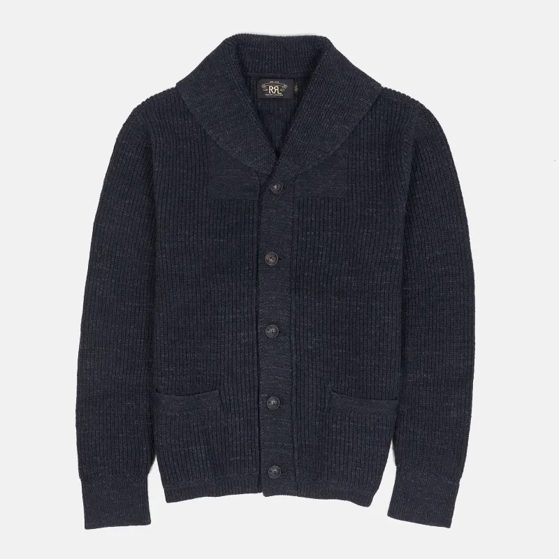 Double RL Shawl Heather Cardigan sold by DeeCee style