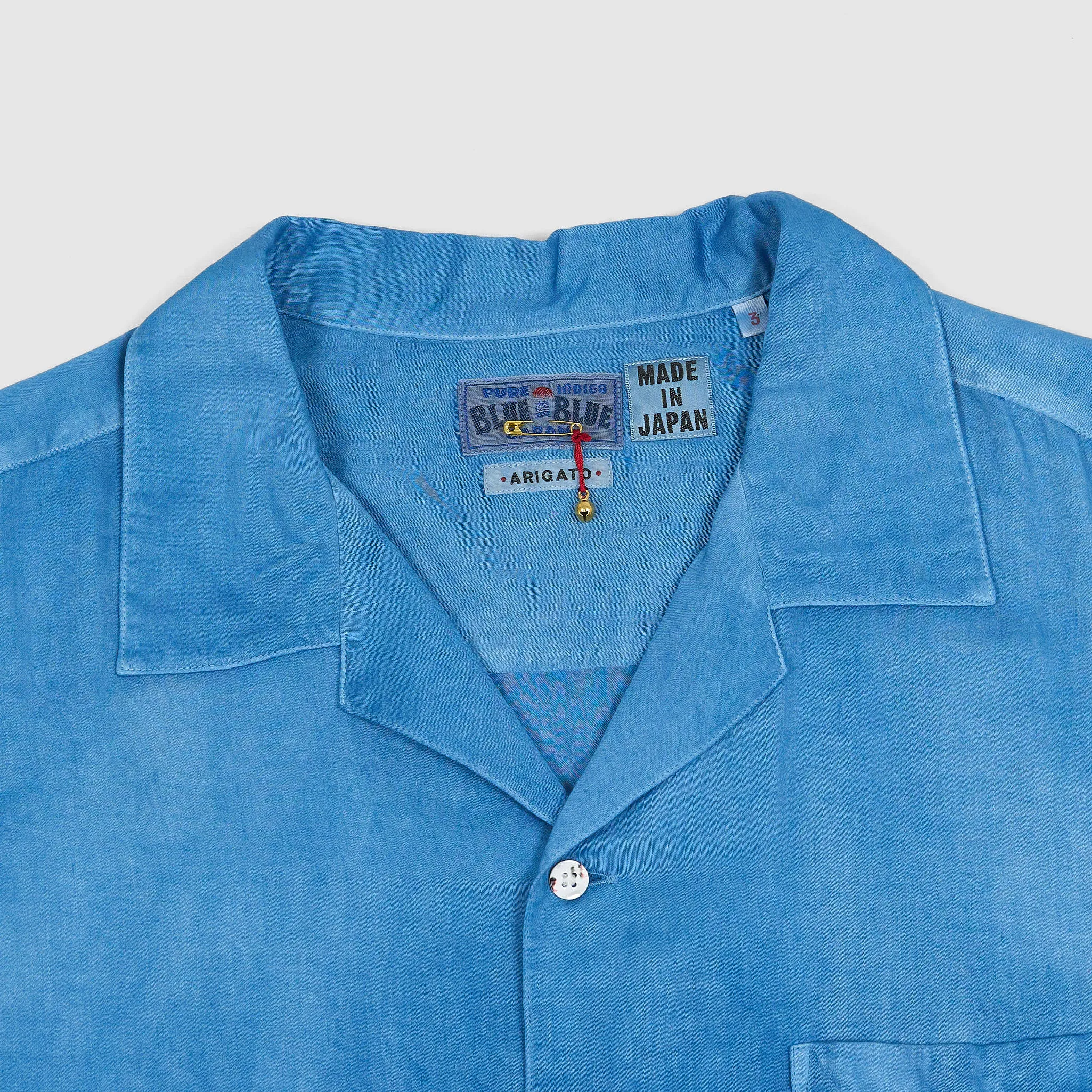 Blue Blue Japan Short Sleeve Hand Dyed Gradient Indigo Shirt sold by DeeCee style product image thumbnail 3