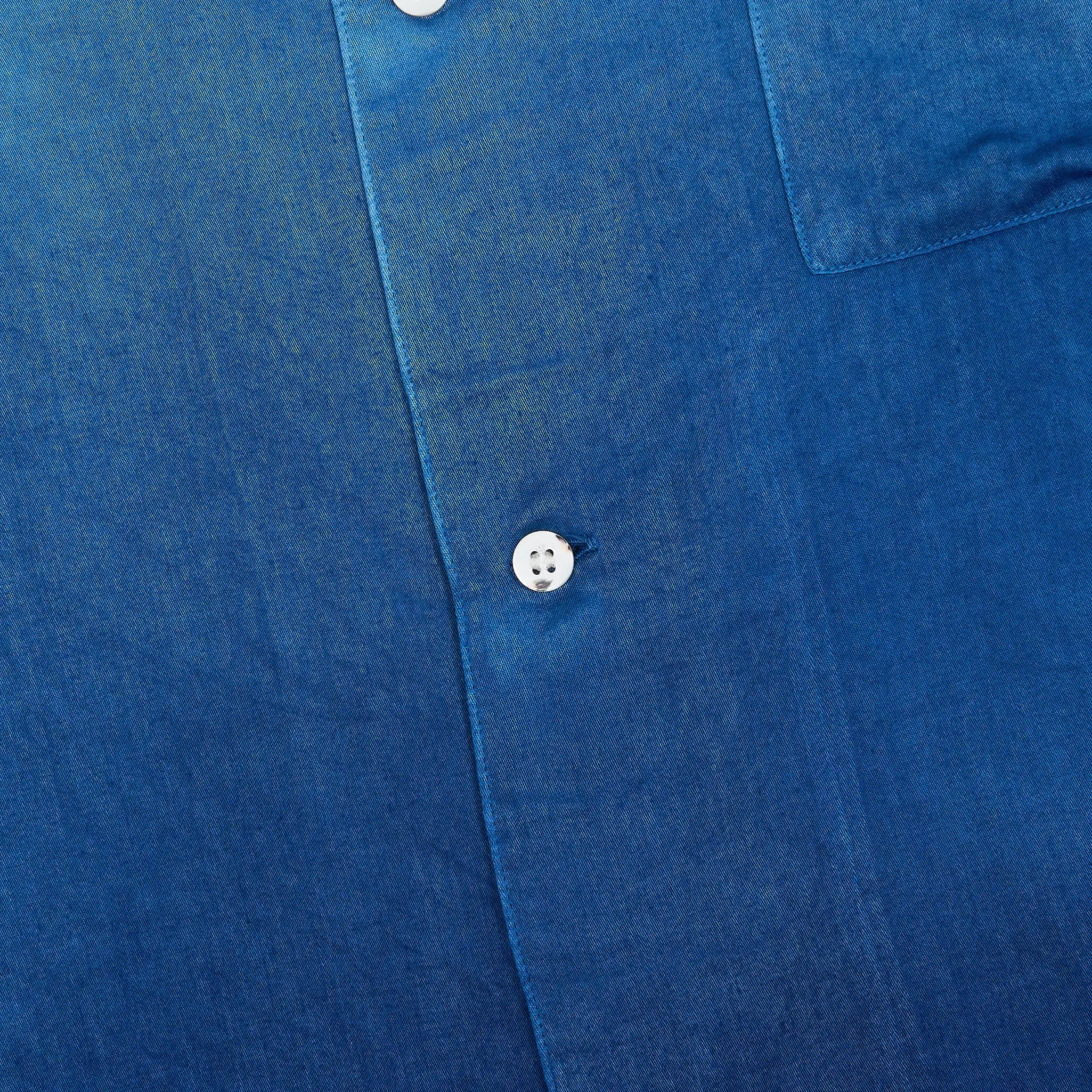 Blue Blue Japan Short Sleeve Hand Dyed Gradient Indigo Shirt sold by DeeCee style product image thumbnail 5