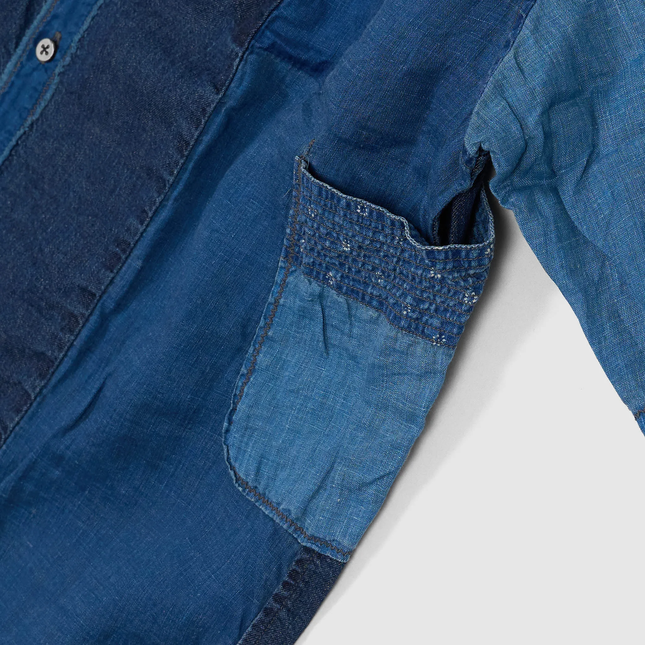 Kapital Short Sleeve Indigo Patchwork Shirt sold by DeeCee style product image thumbnail 5