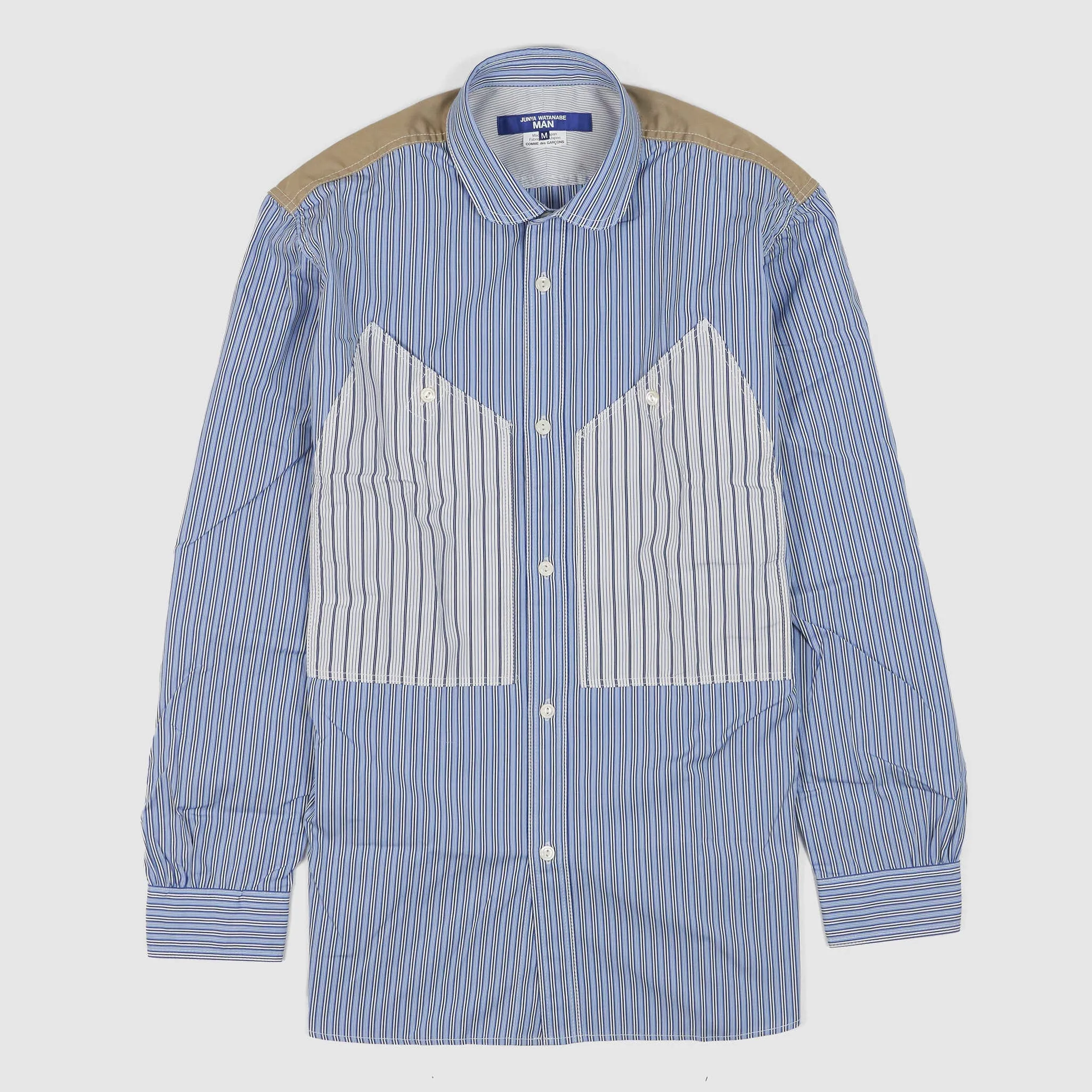 Junya Watanabe MAN Patchwork Front Pockets Over Shirt sold by DeeCee style