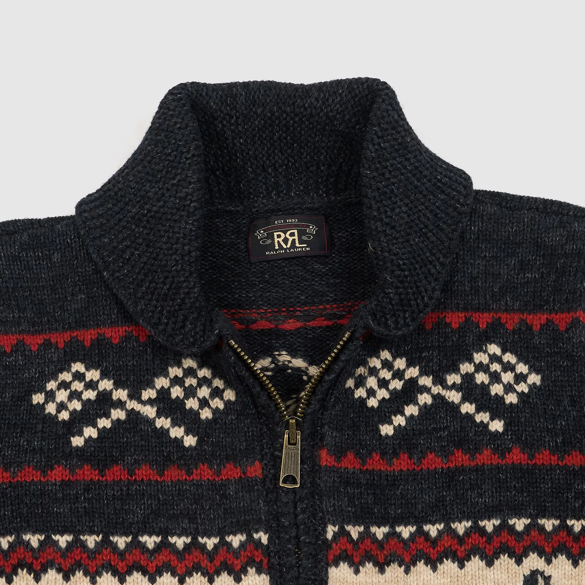 Double RL Knitted Motor Shawl Cardigan With Zip sold by DeeCee style product image thumbnail 4