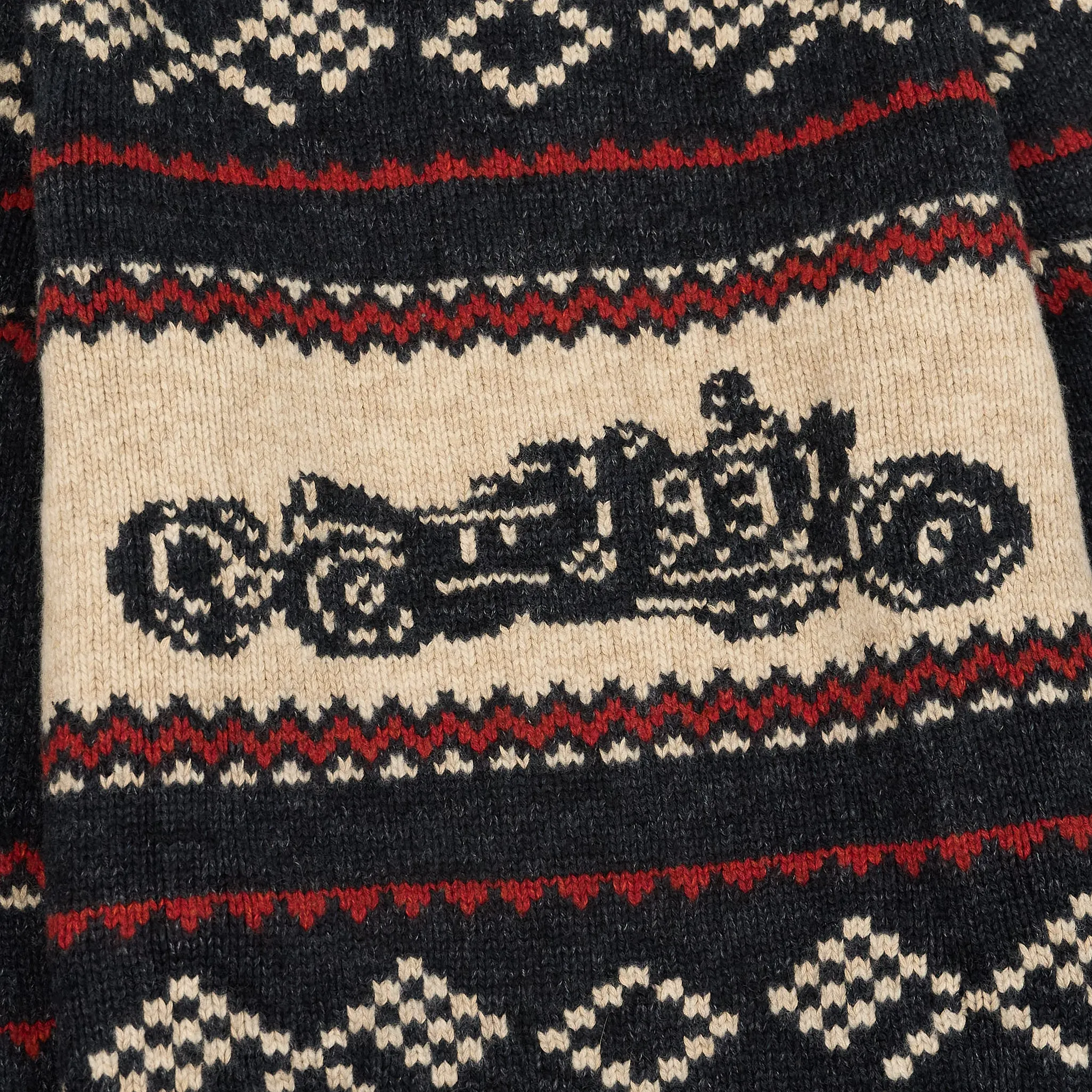 Double RL Knitted Motor Shawl Cardigan With Zip sold by DeeCee style product image thumbnail 5