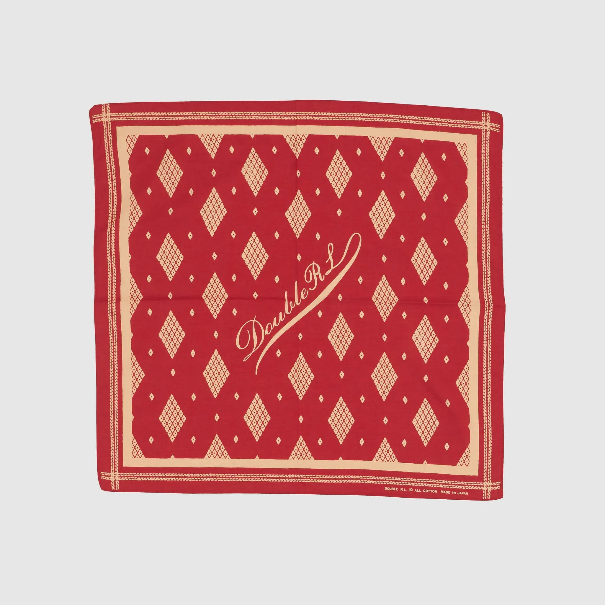 Double RL Red Cotton Bandana sold by DeeCee style
