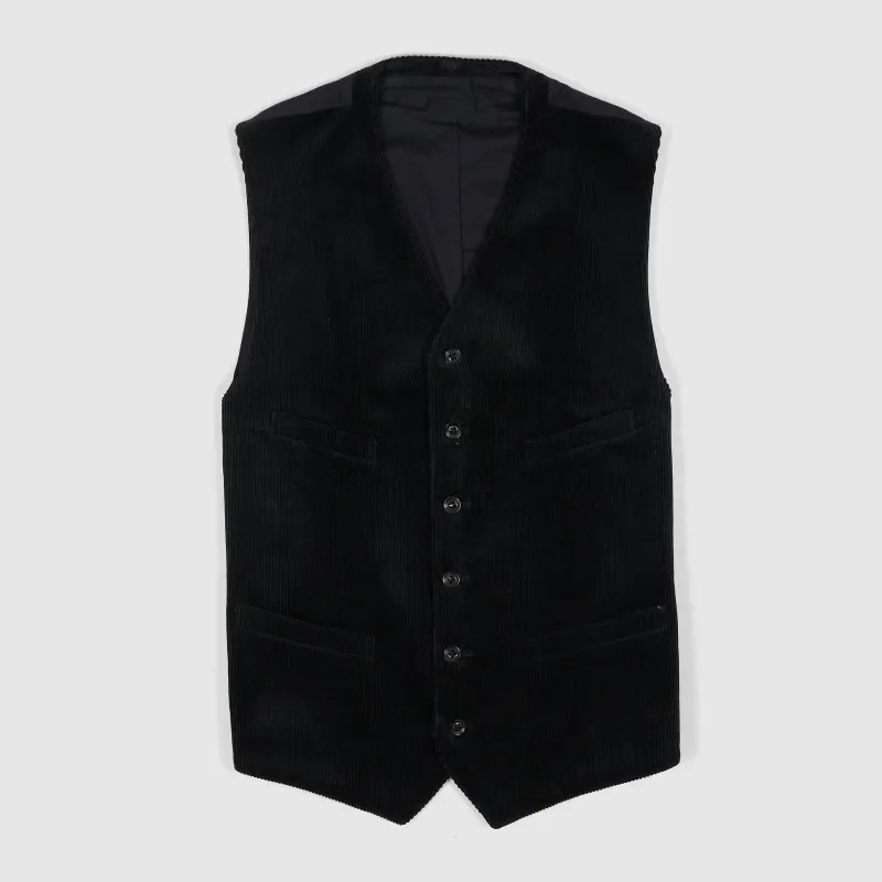 Black Sign Corduroy Vest sold by DeeCee style