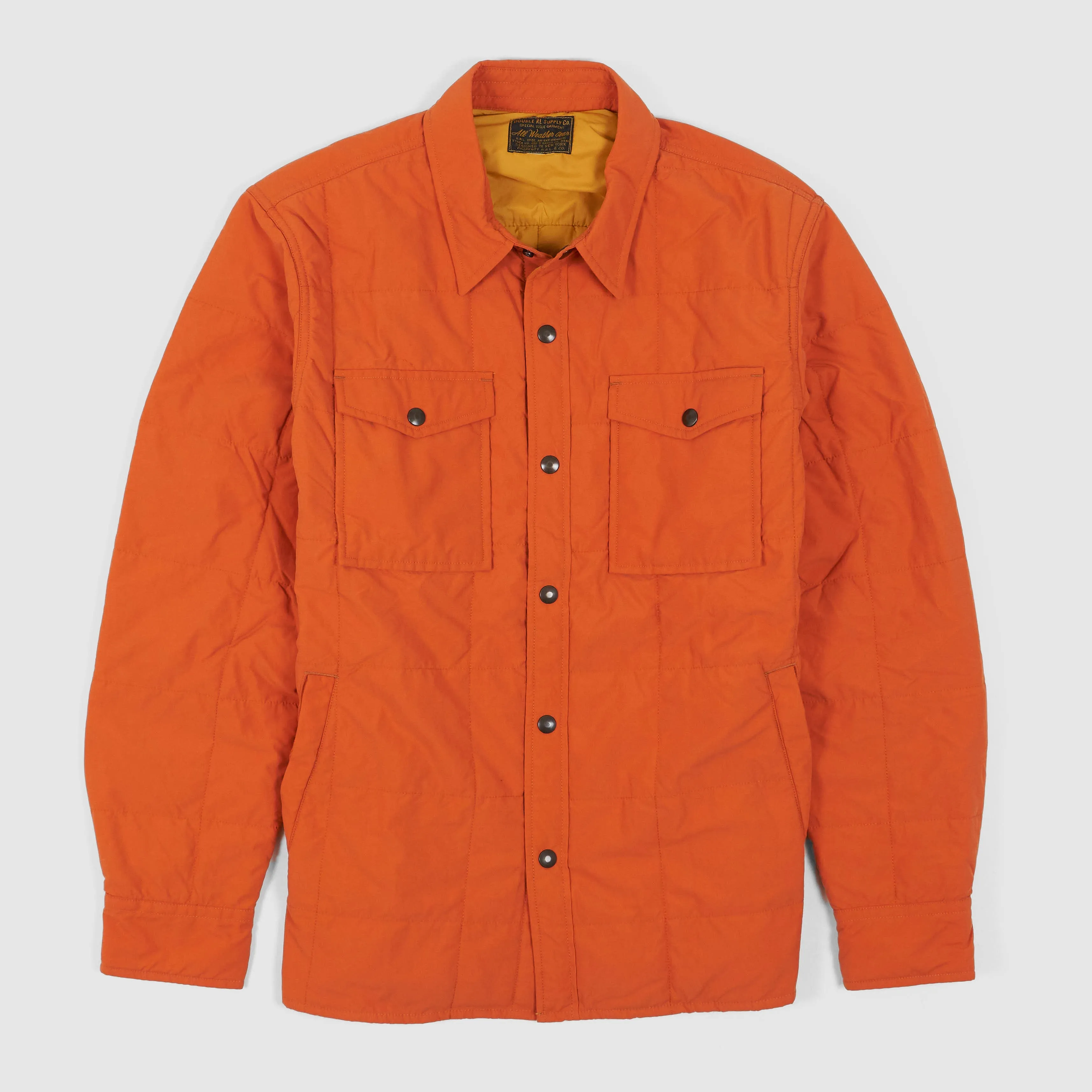 Double RL Quilted Long Sleeve Overshirt Jacket sold by DeeCee style