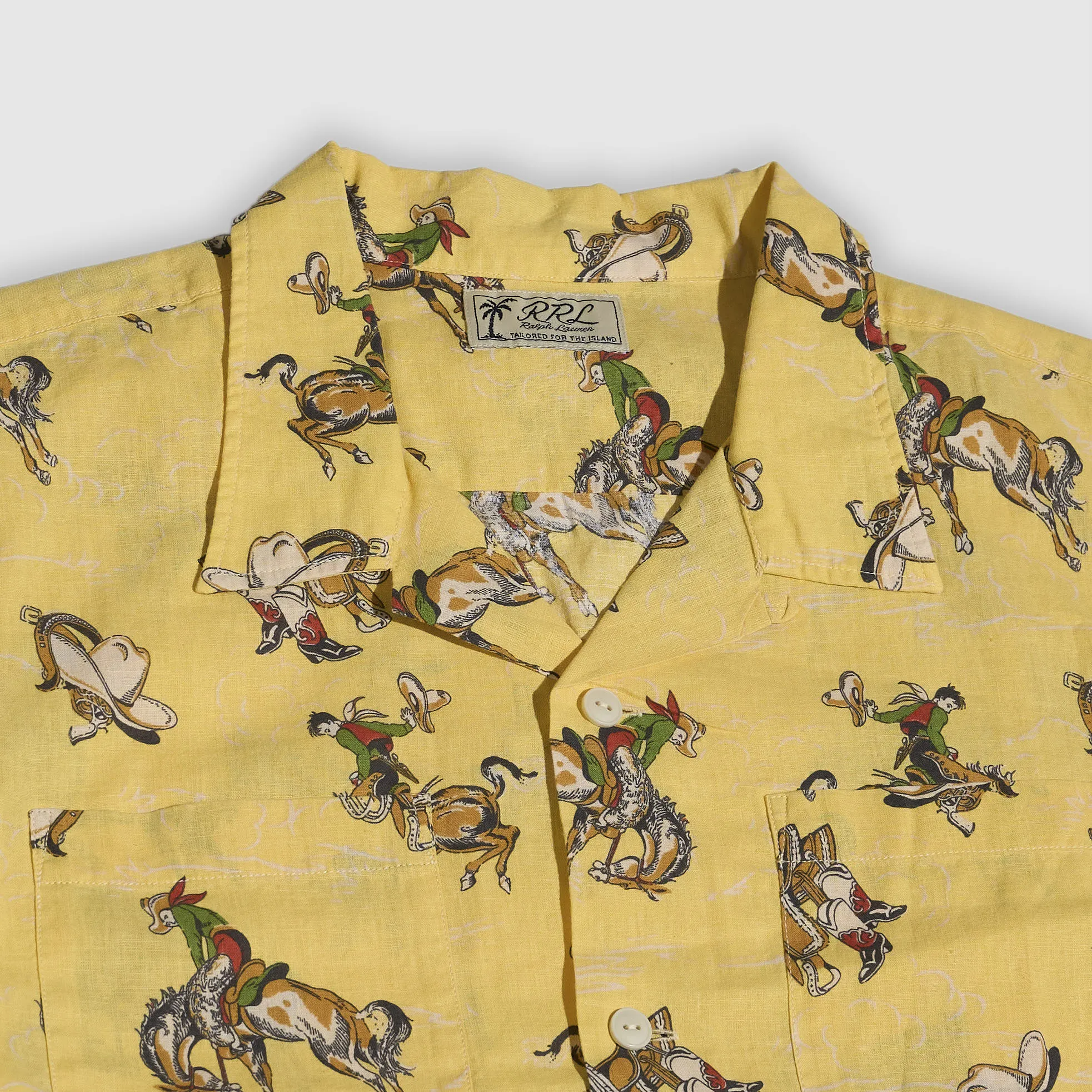Double RL Rodeo Rider Camp Collar Hawaiian Shirt sold by DeeCee style product image thumbnail 4