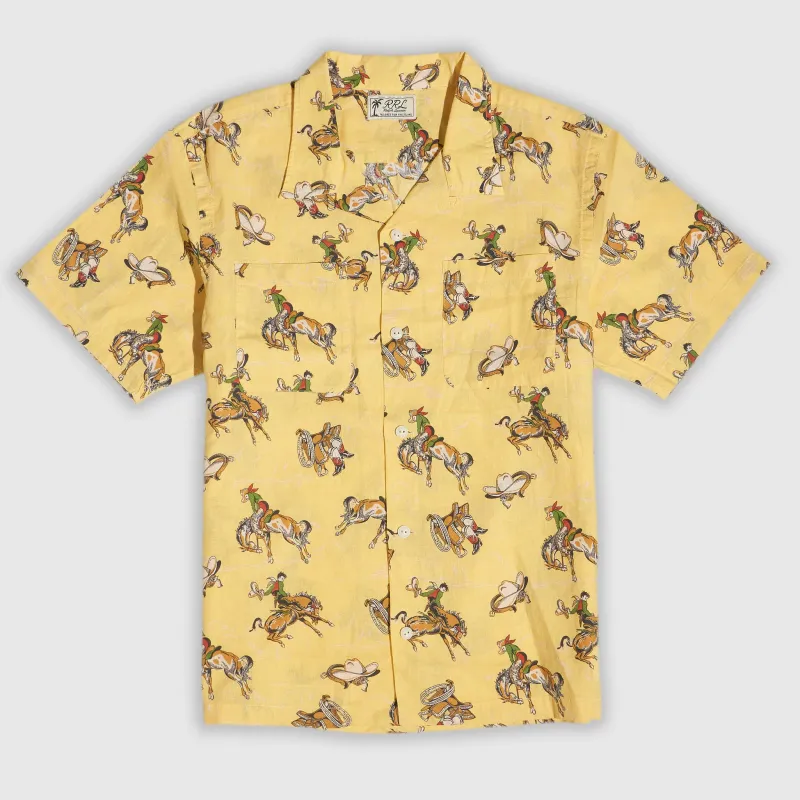 Double RL Rodeo Rider Camp Collar Hawaiian Shirt sold by DeeCee style